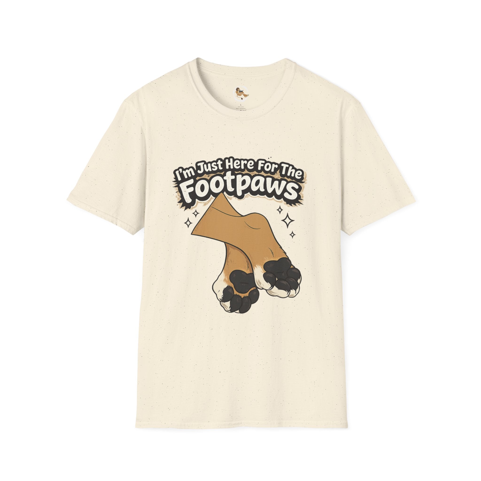 Im Just Here For The Footpaws T-Shirt | Lion Paw Illustration, Graphic Tee