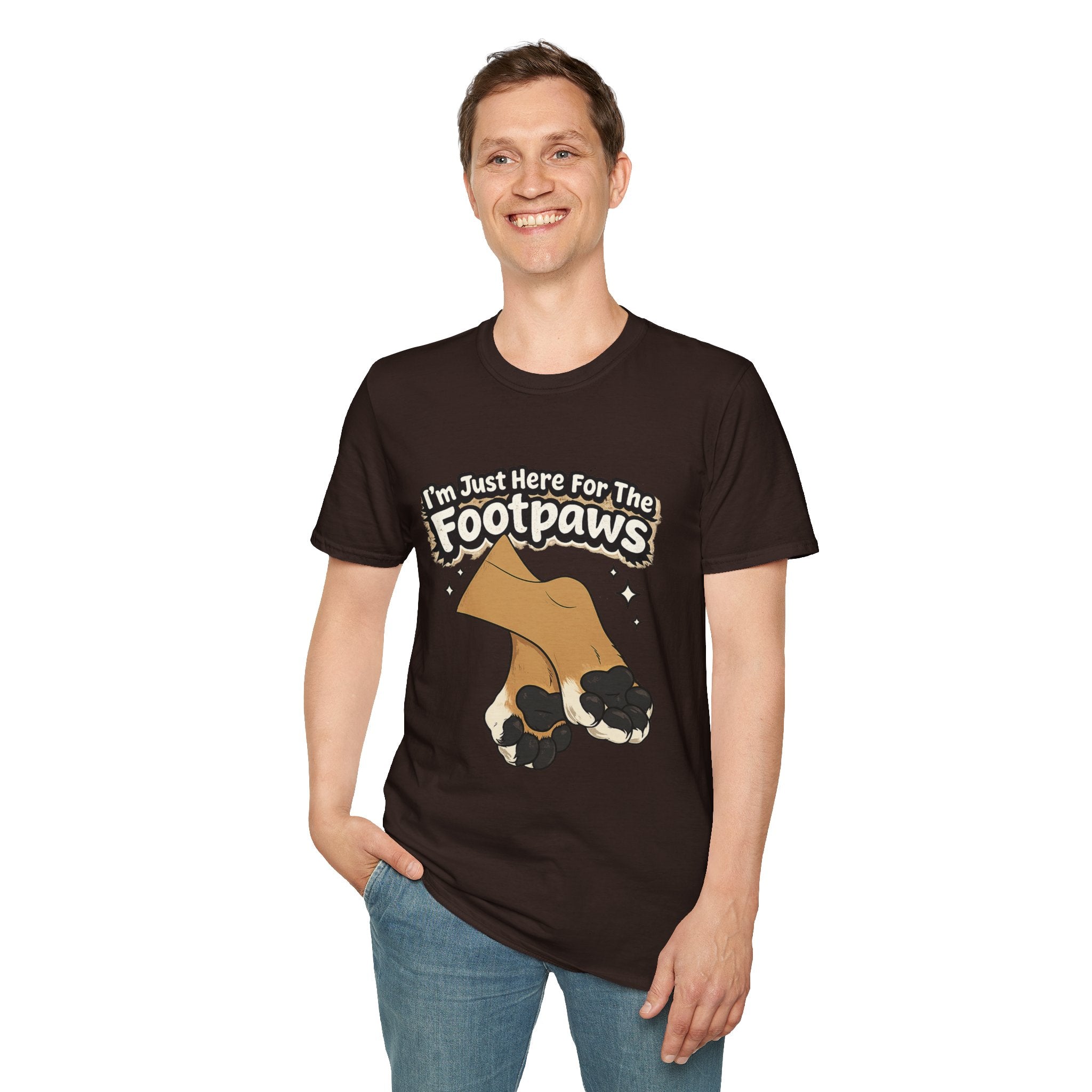 Im Just Here For The Footpaws T-Shirt | Lion Paw Illustration, Graphic Tee
