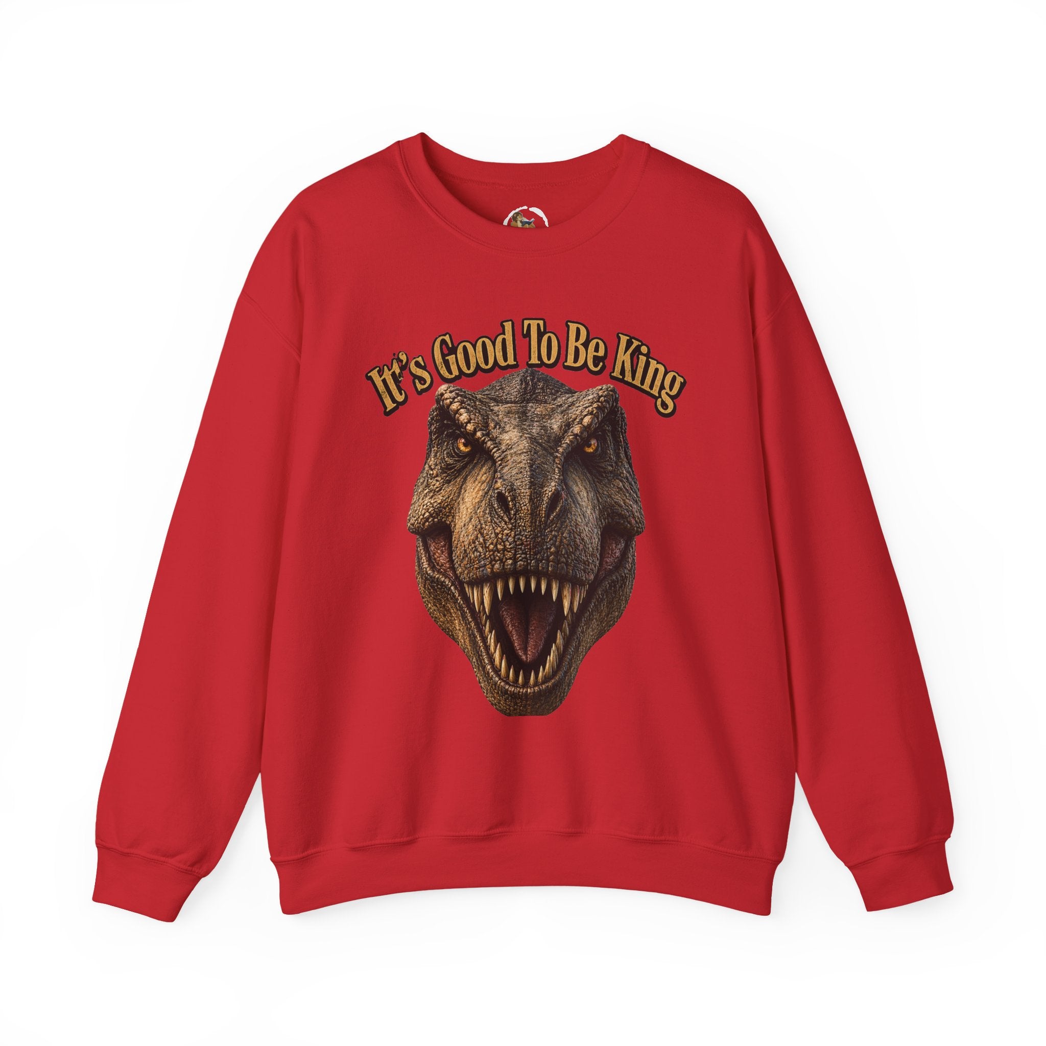 T-Rex It's Good to Be King Sweatshirt | Dinosaur Graphic Crewneck