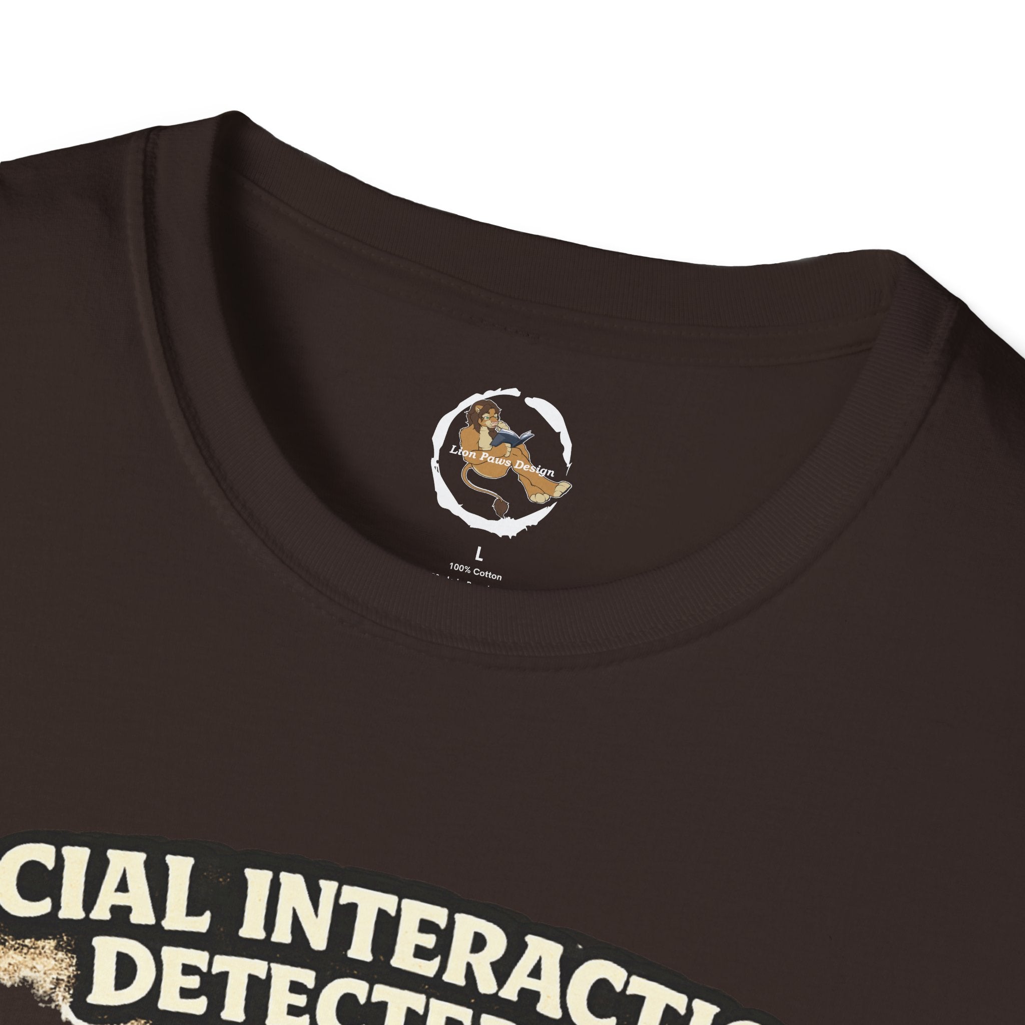 Panic Mode Activated T‑Shirt — "Social Interaction Detected" Funny Furry Graphic Tee