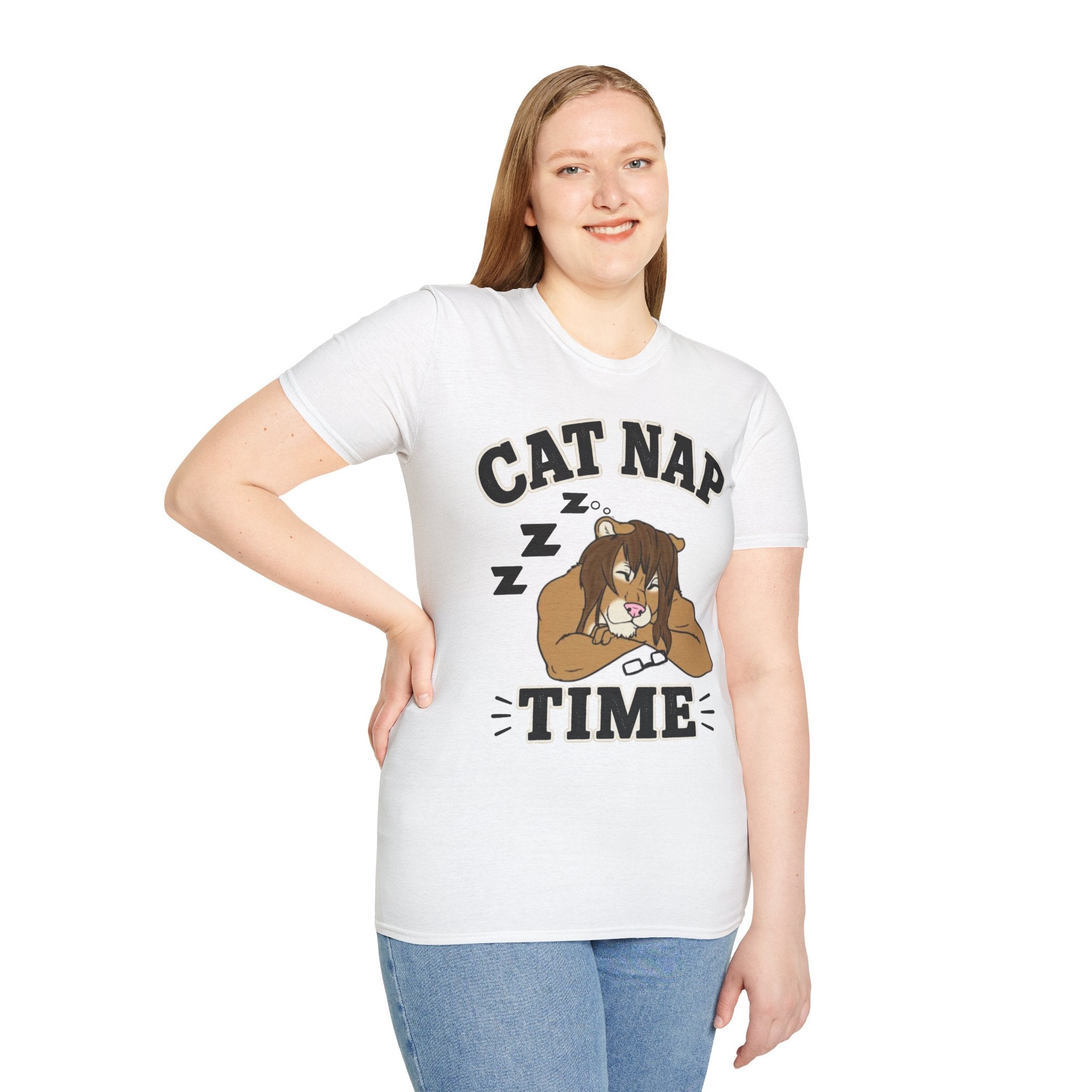Sleeping Lion Cat Nap T-Shirt | Cute Furry Cat Graphic Tee