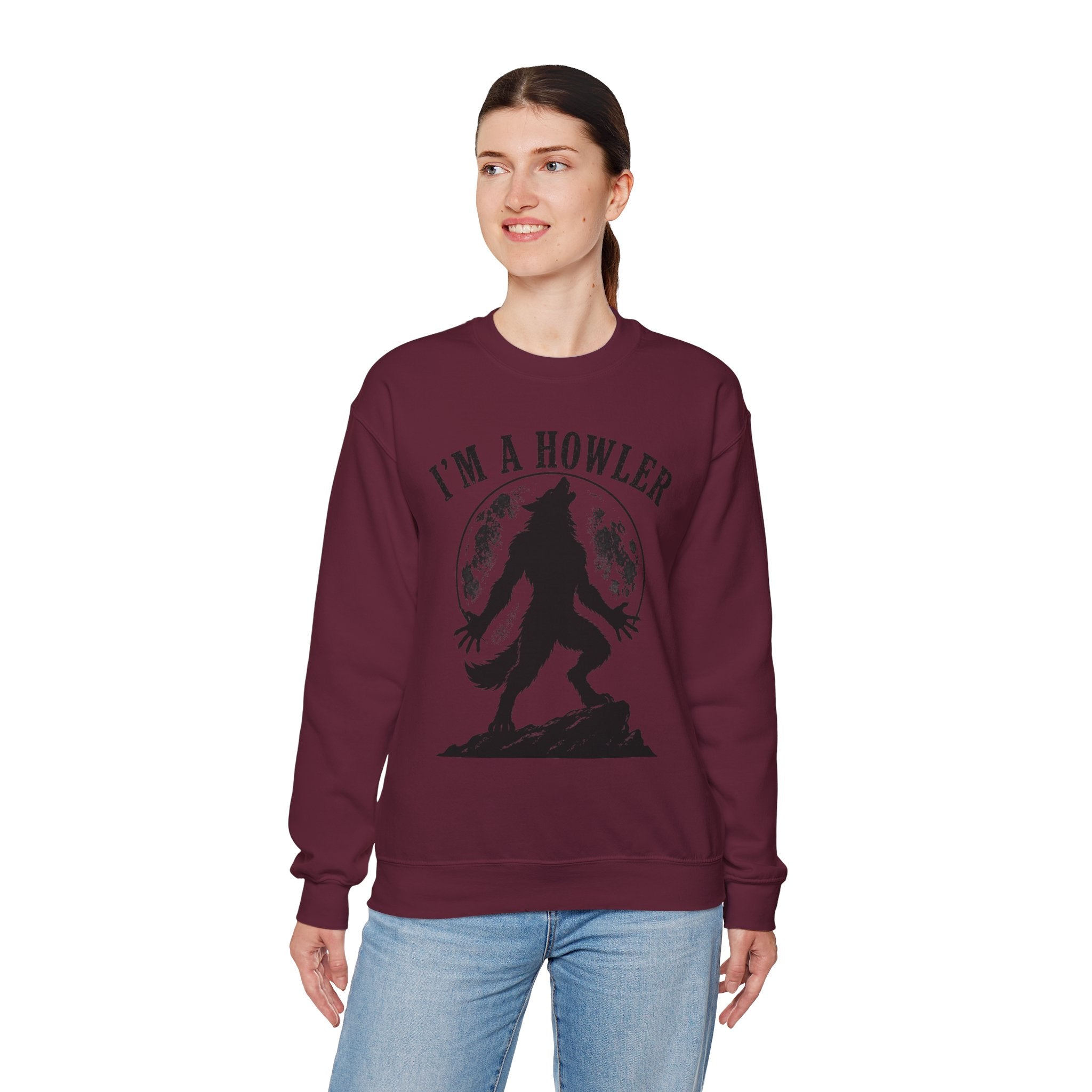 Werewolf Howler Sweeter Crewneck Sweatshirt | Furry Wolf Design