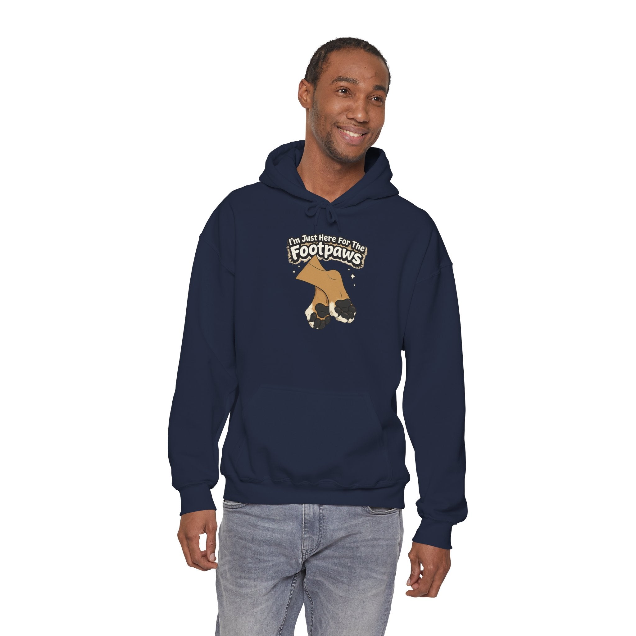 Footpaws Lion Paw Illustration Hoodie | Cute Feline Paws Graphic