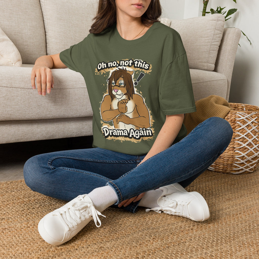Oh No Not This Drama Again T-Shirt | Sarcastic Furry Character Tee
