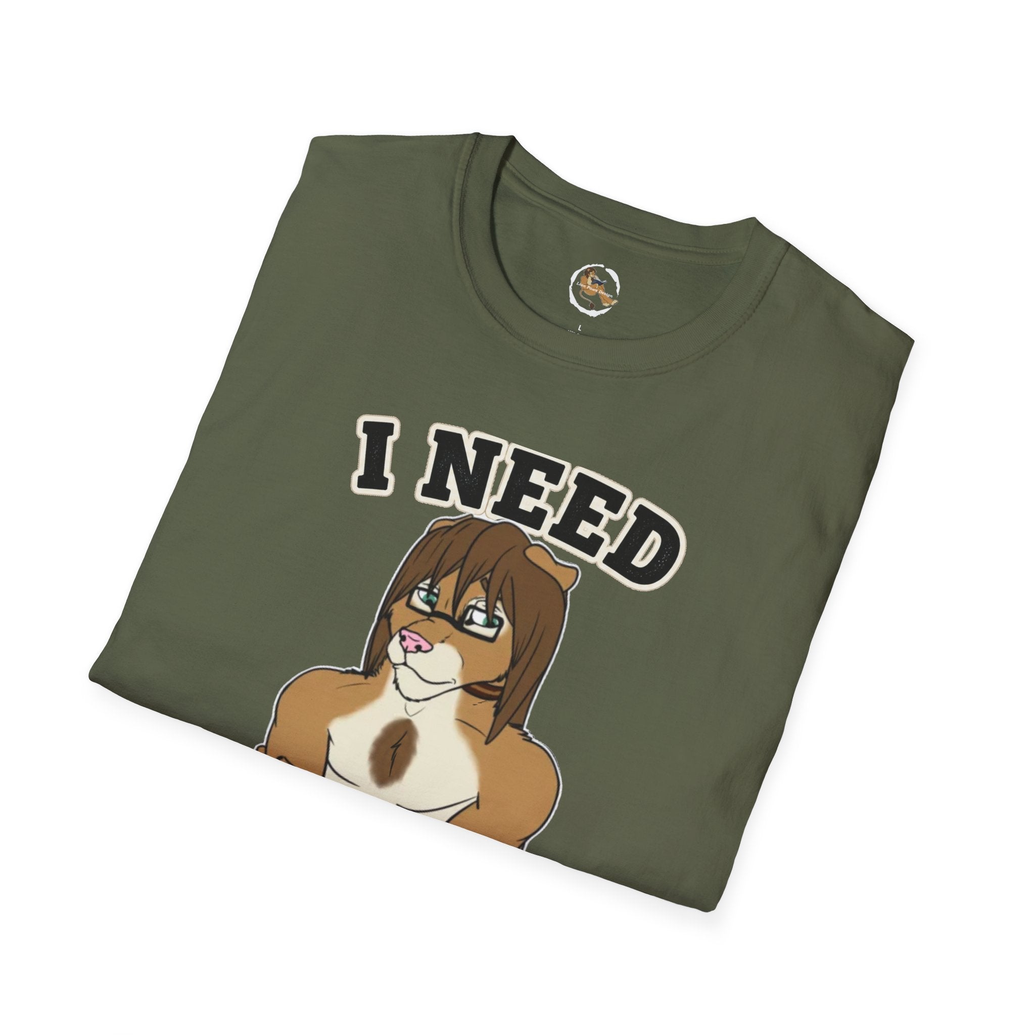 I Need Coffee First Lion Coffee Lover T-Shirt | Funny Furry Graphic