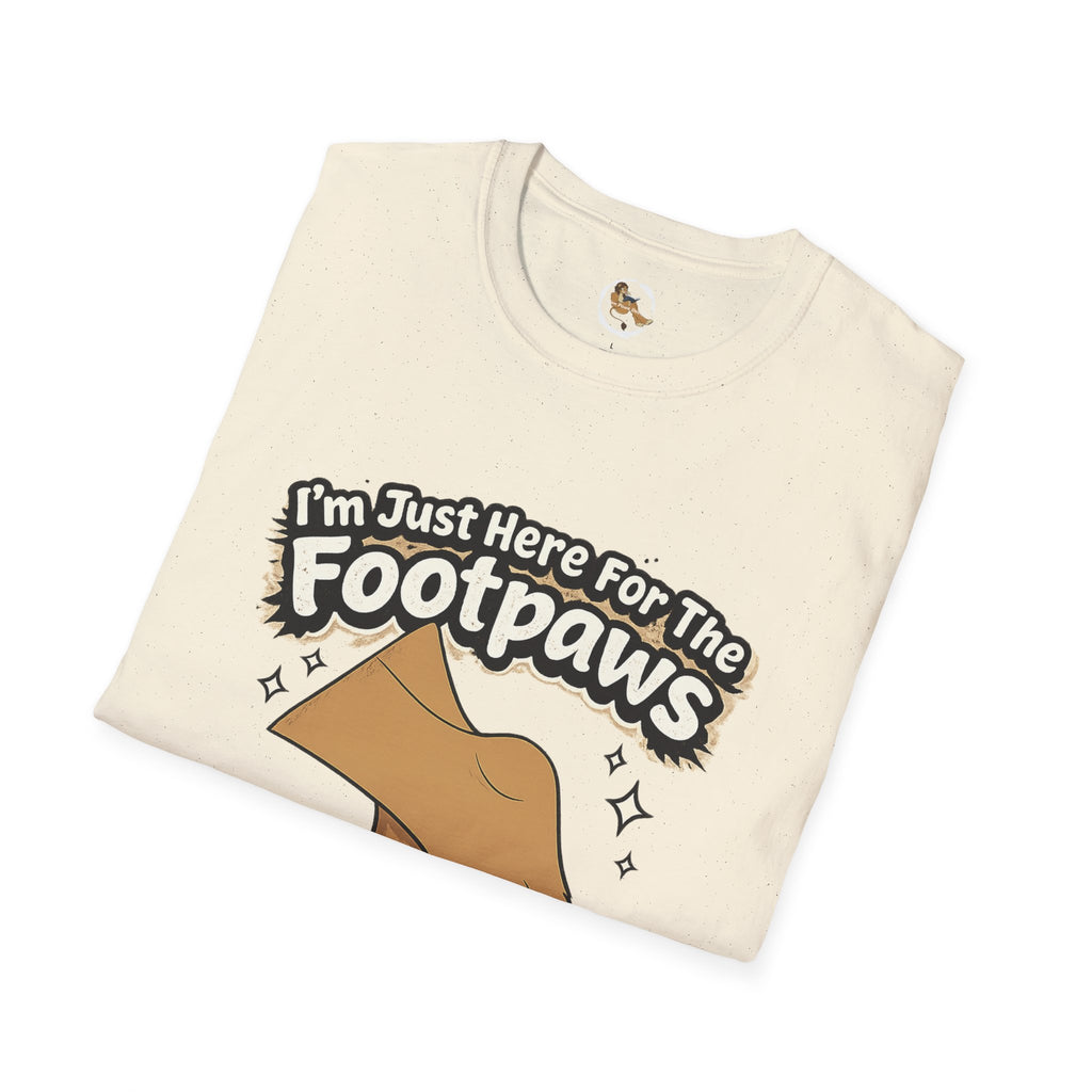Im Just Here For The Footpaws T-Shirt | Lion Paw Illustration, Graphic Tee