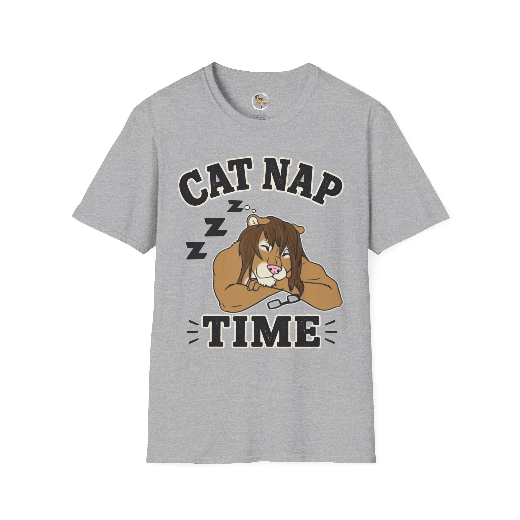 Sleeping Lion Cat Nap T-Shirt | Cute Furry Cat Graphic Tee