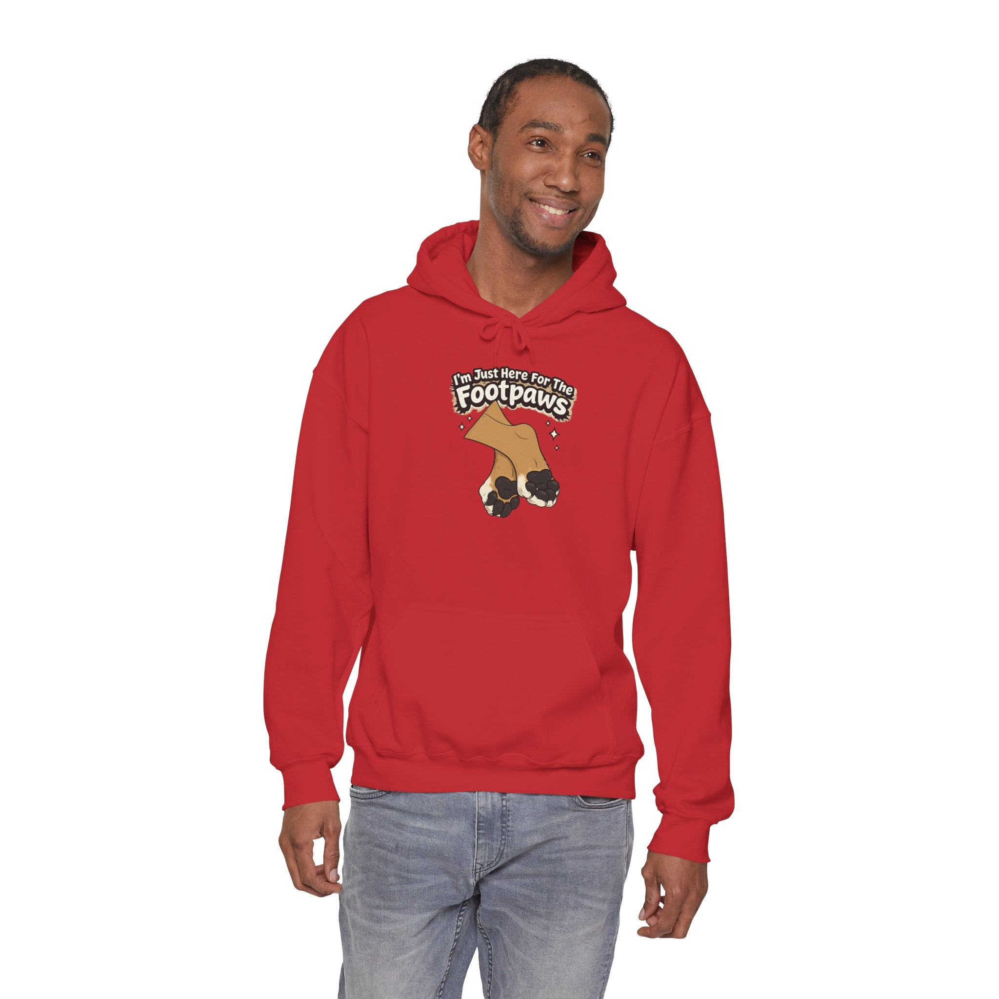 Footpaws Lion Paw Illustration Hoodie | Cute Feline Paws Graphic