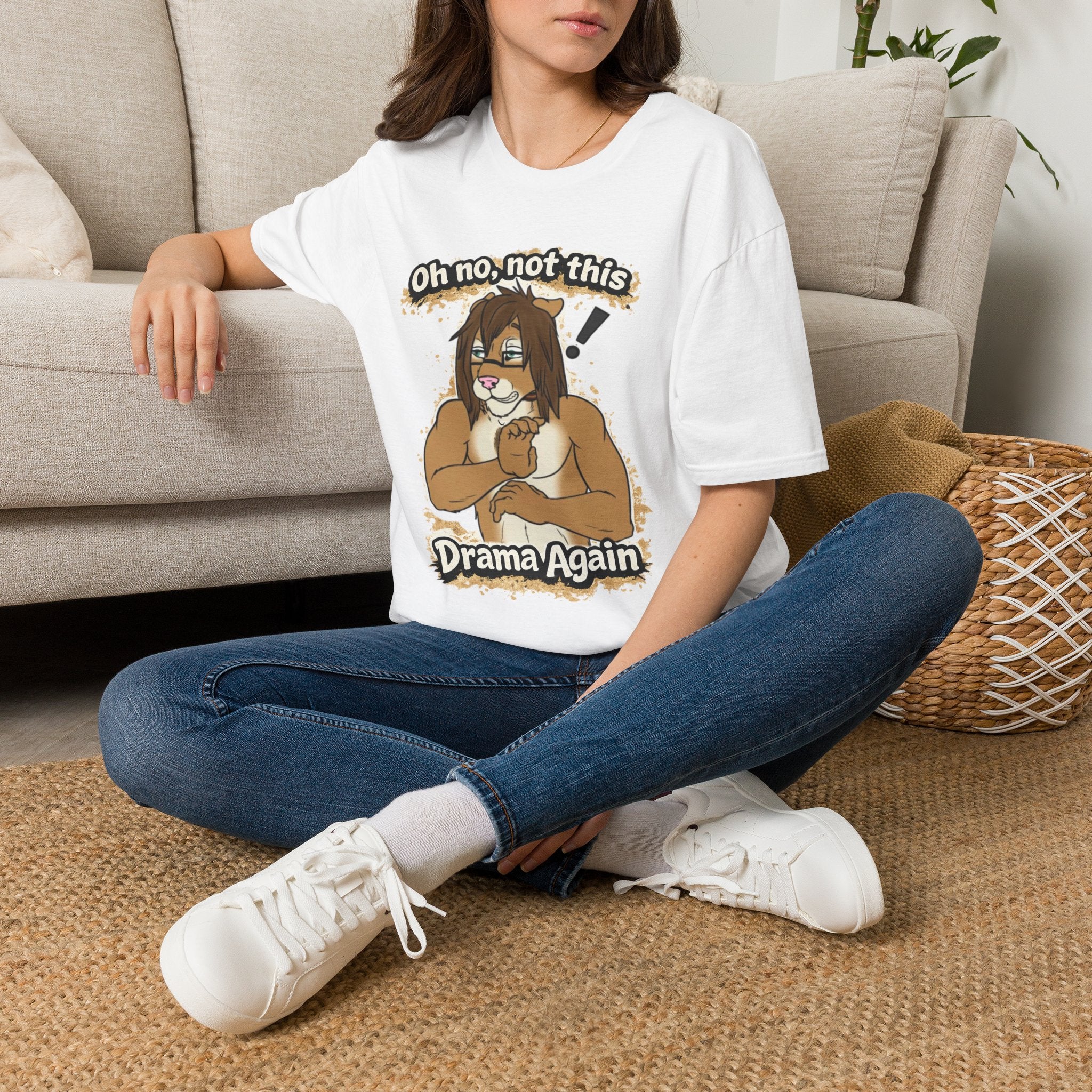 Oh No Not This Drama Again T-Shirt | Sarcastic Furry Character Tee