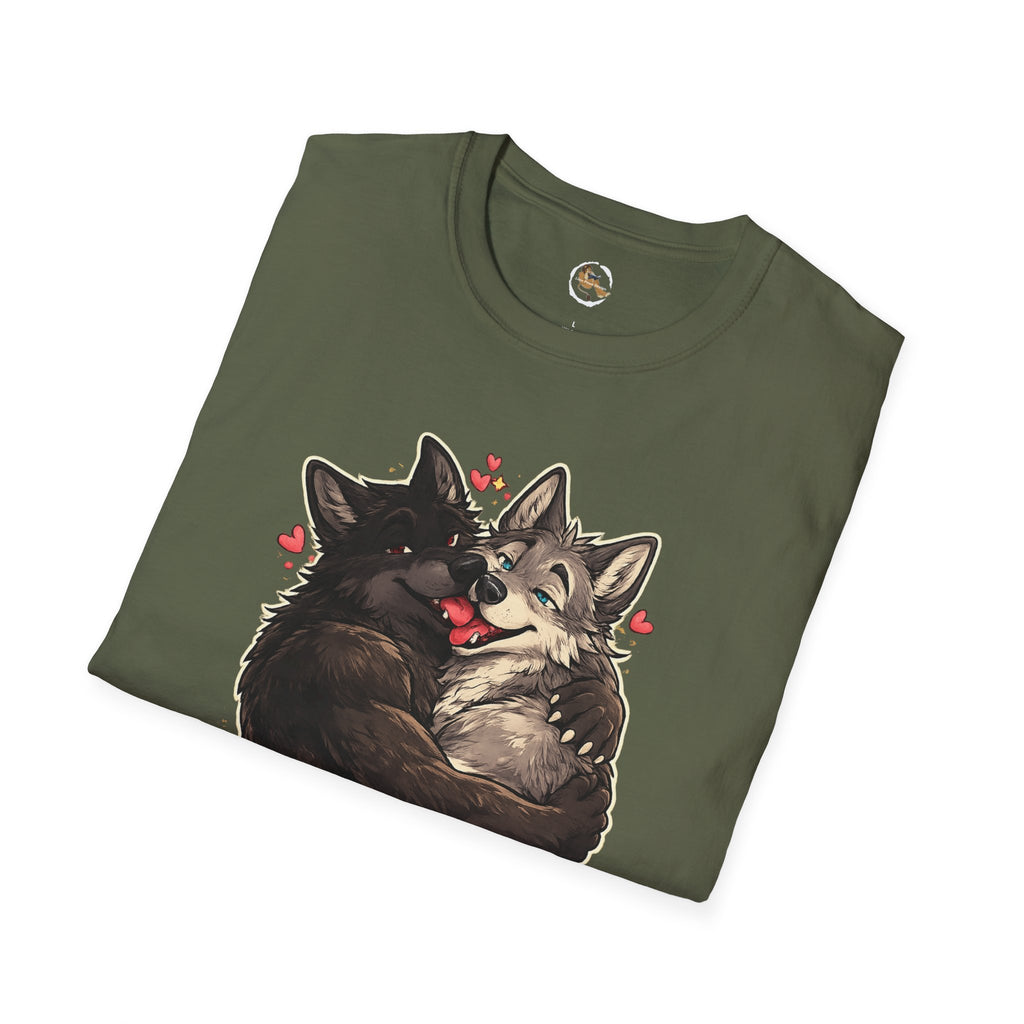Gay Wolves Graphic T-Shirt - 'There Are Two Wolves' Cute LGBT Pride Tee