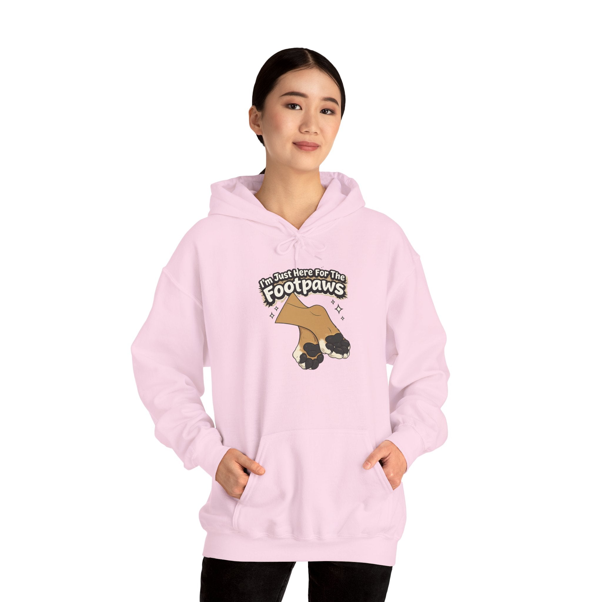 Footpaws Lion Paw Illustration Hoodie | Cute Feline Paws Graphic