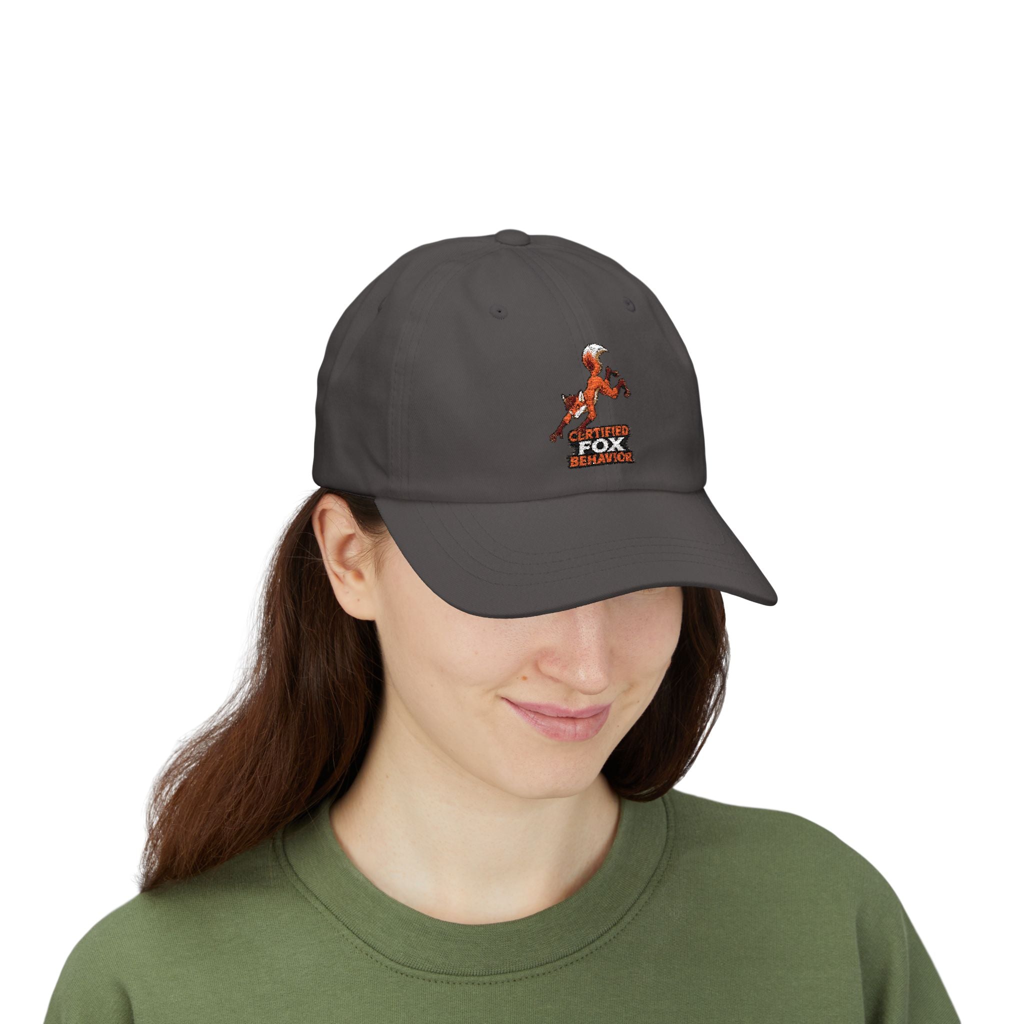 Crafted Fox Illustration Dad Cap | Retro Fox Behavior Logo