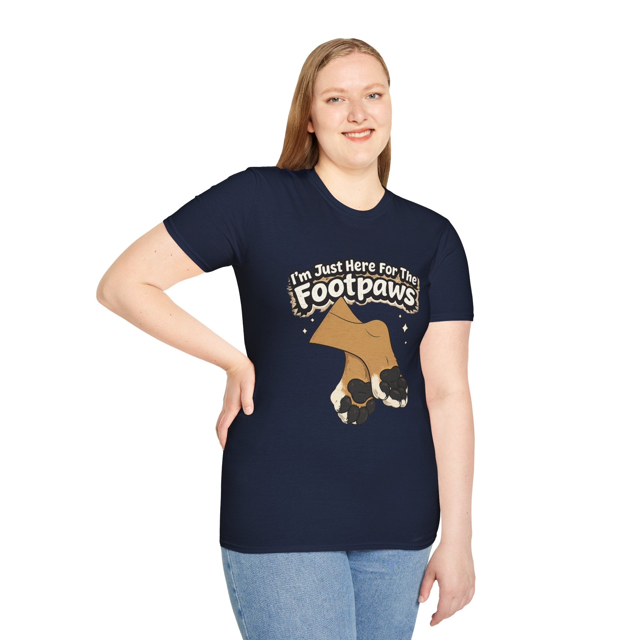 Im Just Here For The Footpaws T-Shirt | Lion Paw Illustration, Graphic Tee