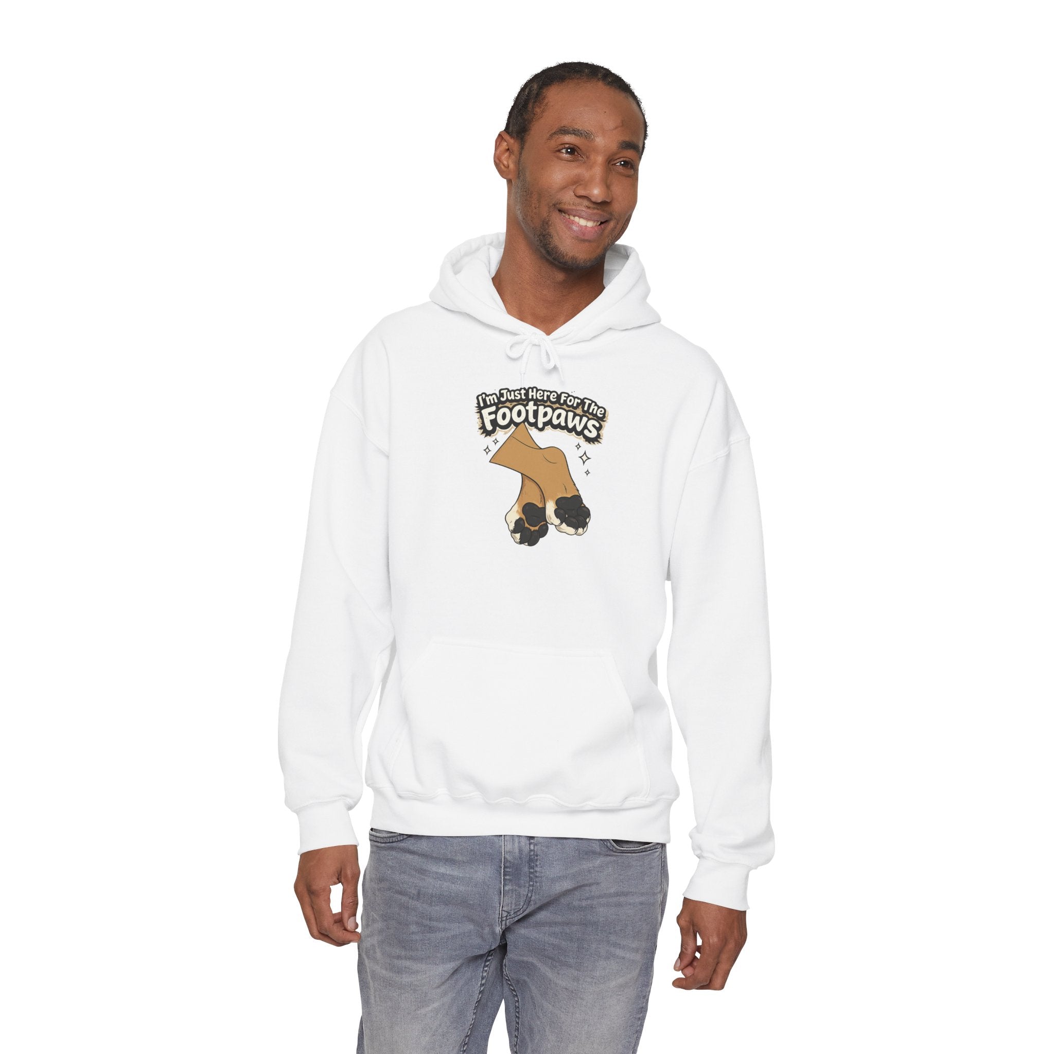 Footpaws Lion Paw Illustration Hoodie | Cute Feline Paws Graphic