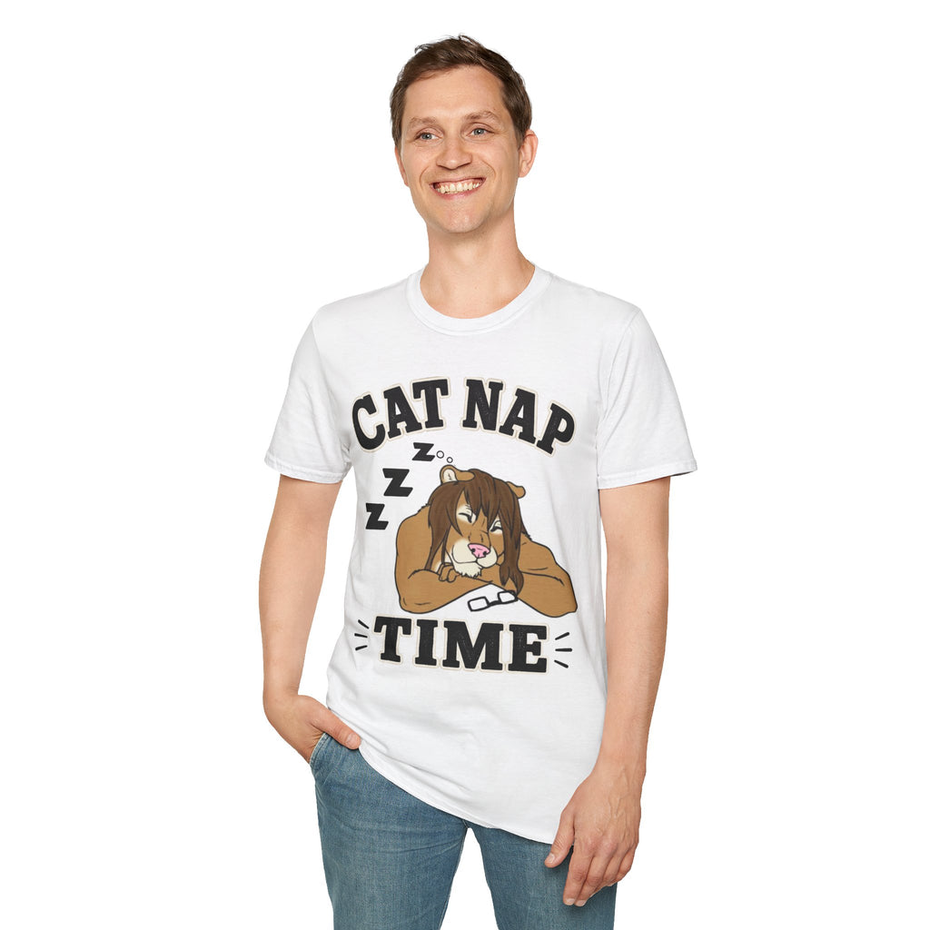 Sleeping Lion Cat Nap T-Shirt | Cute Furry Cat Graphic Tee