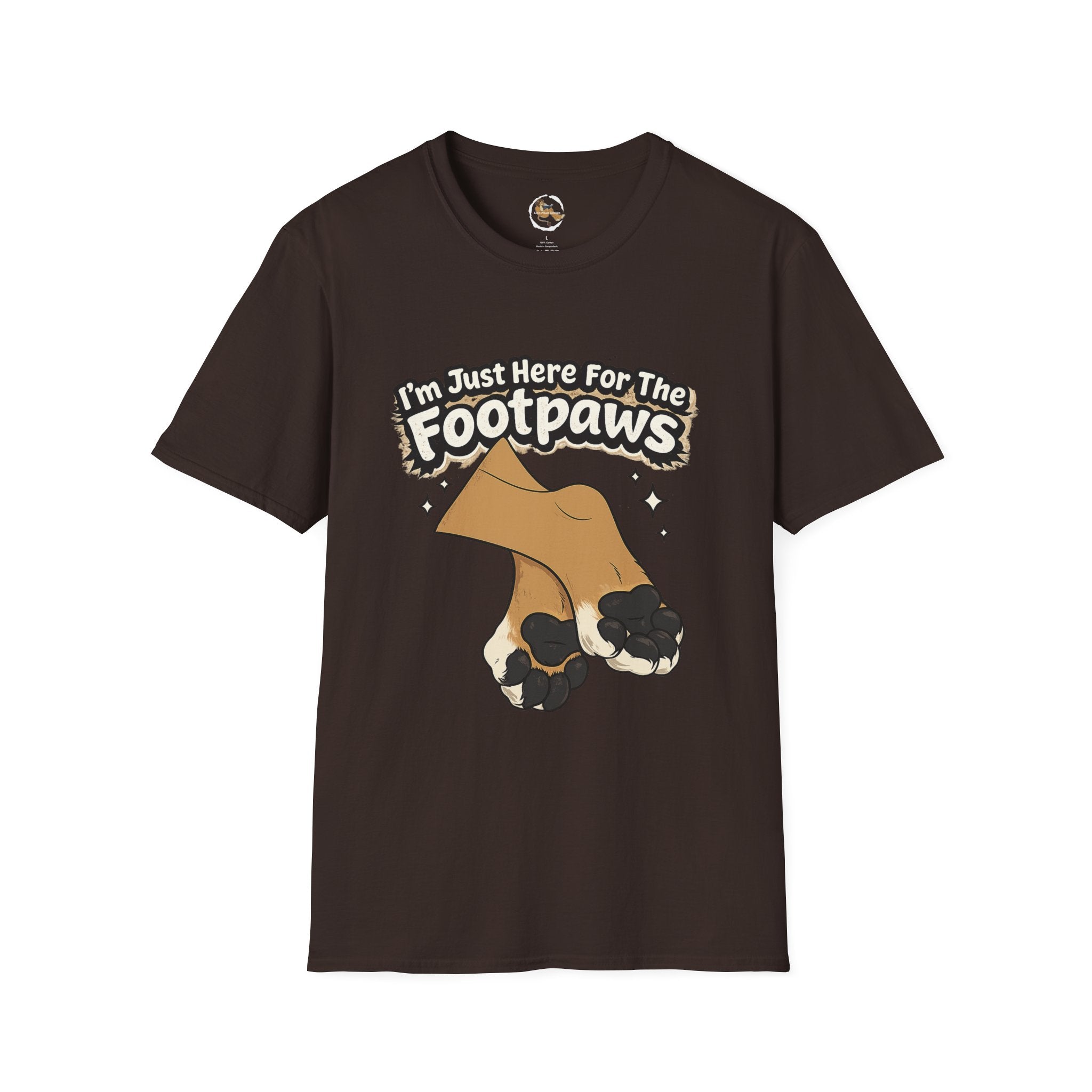 Im Just Here For The Footpaws T-Shirt | Lion Paw Illustration, Graphic Tee