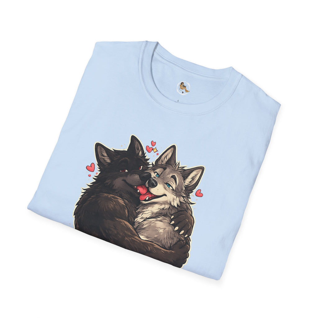 Gay Wolves Graphic T-Shirt - 'There Are Two Wolves' Cute LGBT Pride Tee