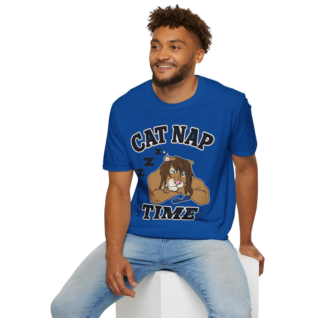 Sleeping Lion Cat Nap T-Shirt | Cute Furry Cat Graphic Tee