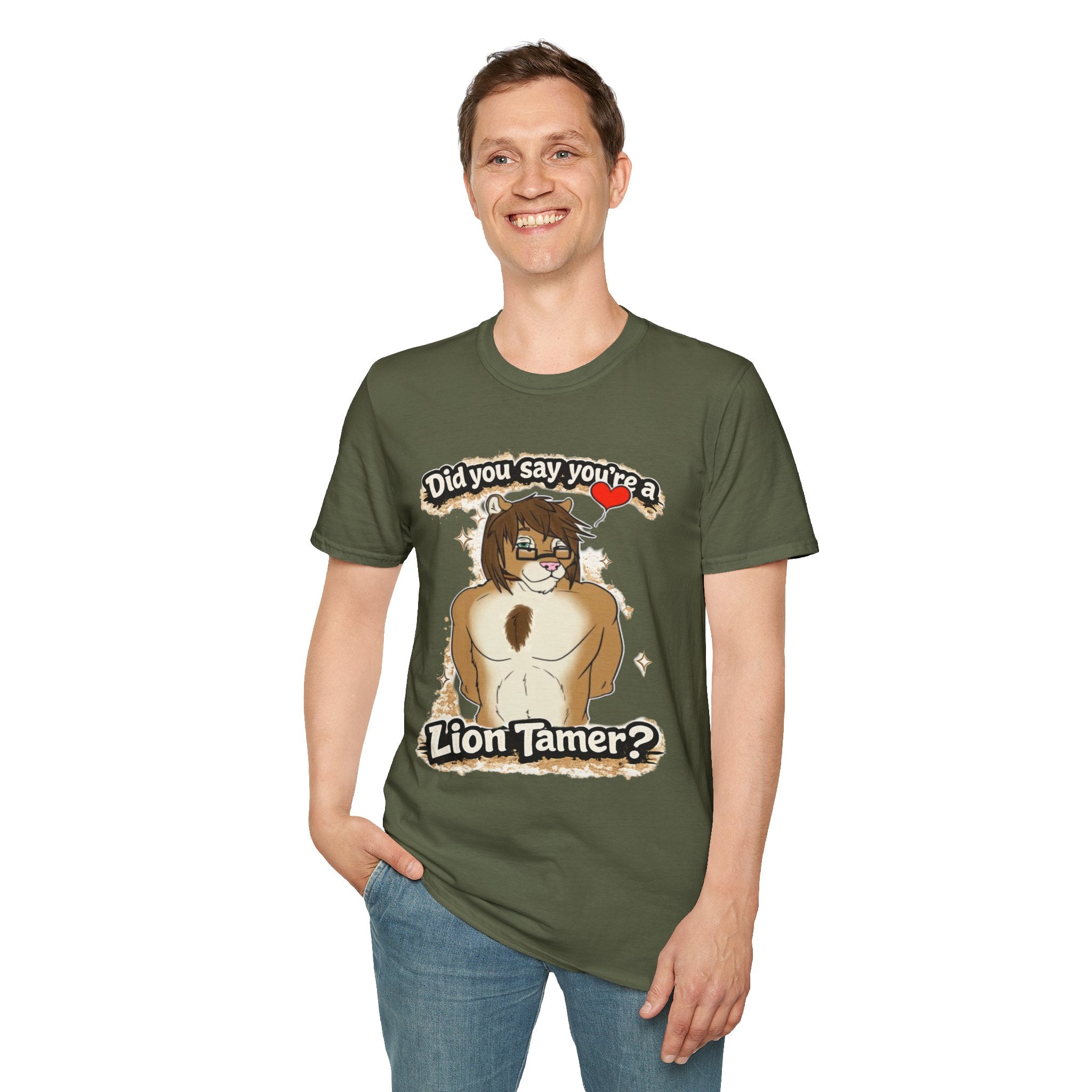 Did you say you're a Lion Tamer? T-Shirt | Furry Lion Character Tee