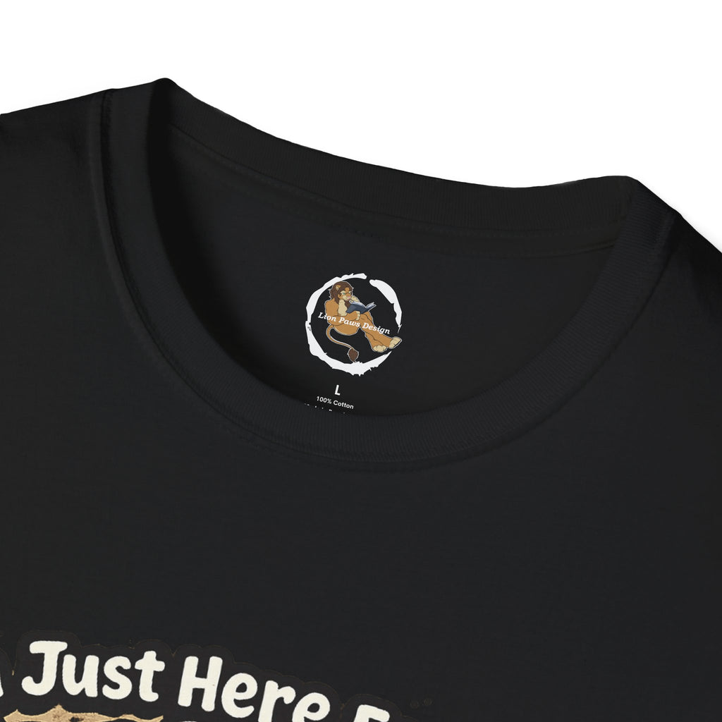 Im Just Here For The Footpaws T-Shirt | Lion Paw Illustration, Graphic Tee