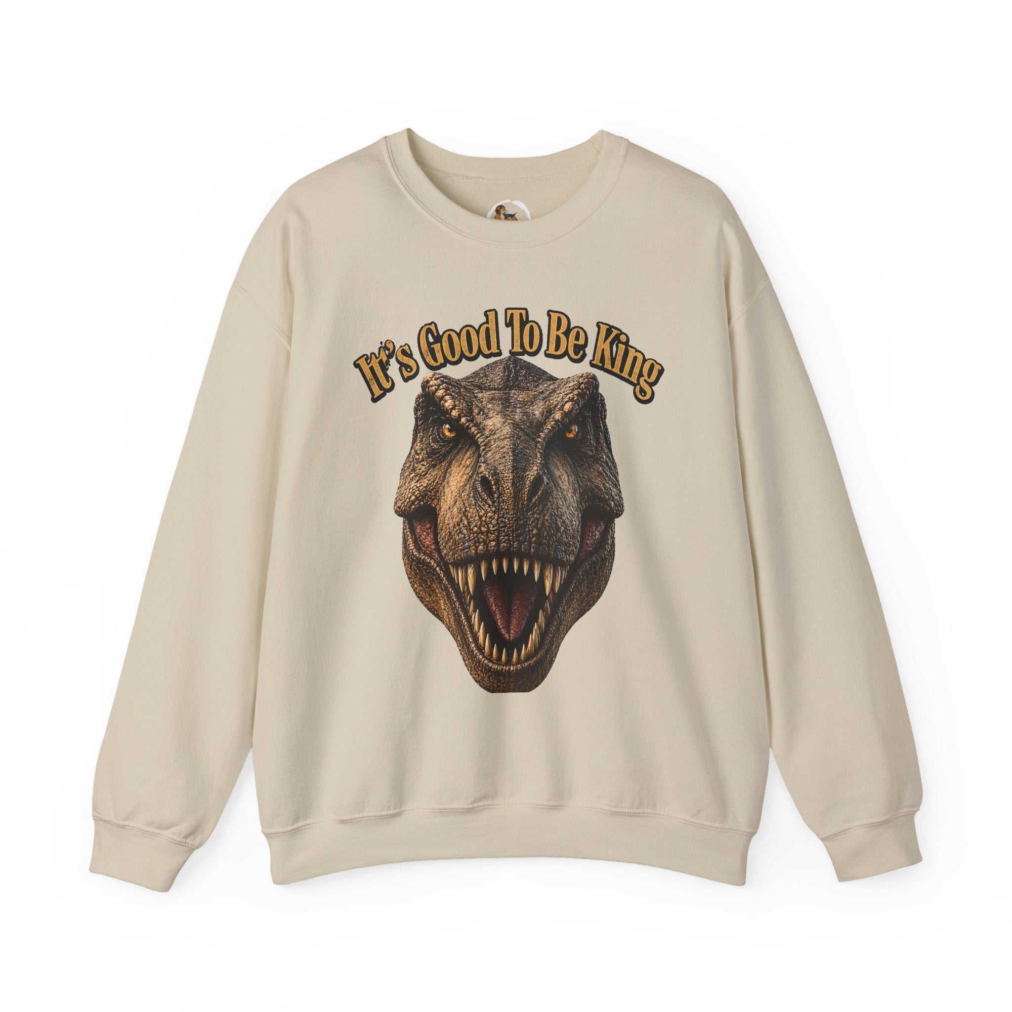 T-Rex It's Good to Be King Sweatshirt | Dinosaur Graphic Crewneck