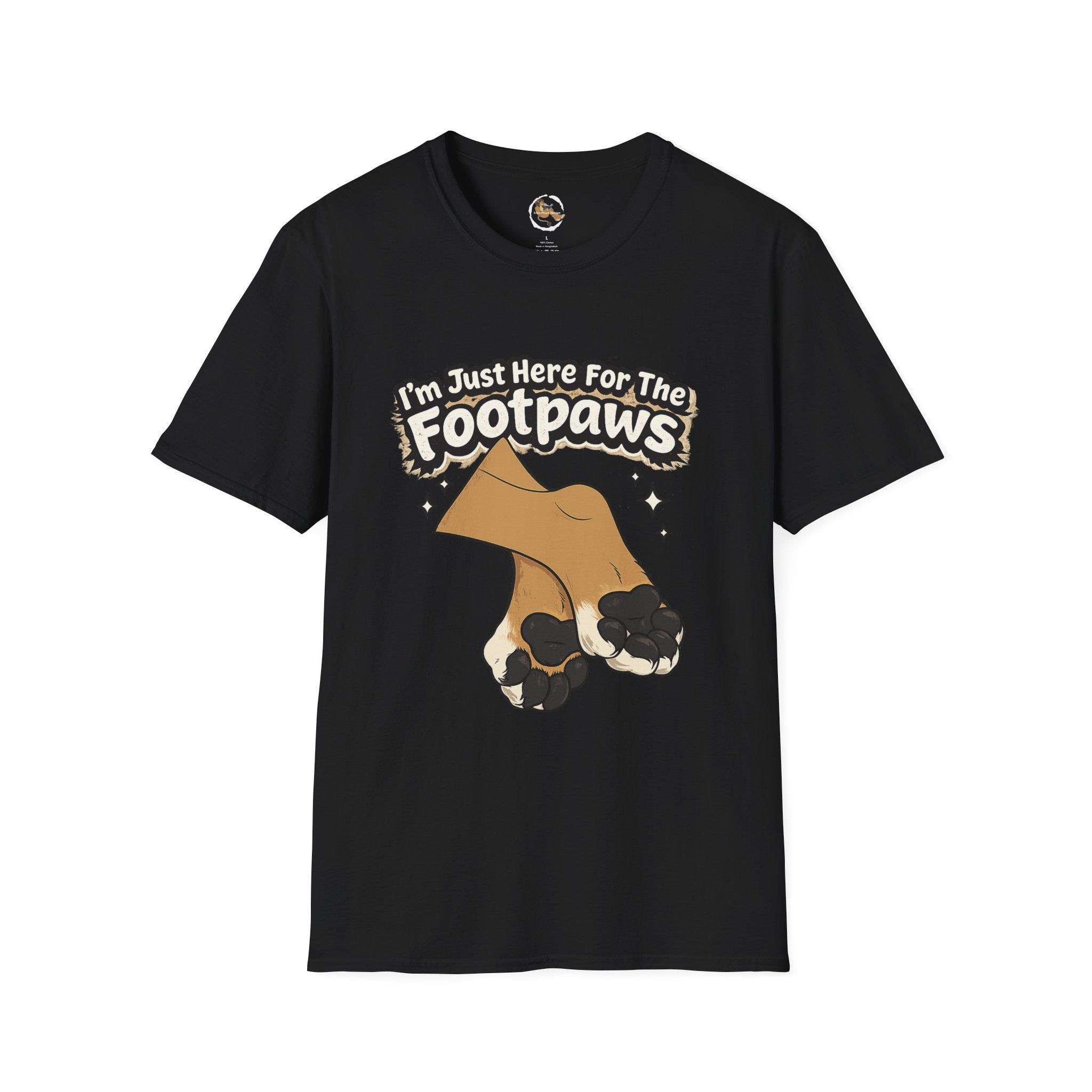 Im Just Here For The Footpaws T-Shirt | Lion Paw Illustration, Graphic Tee
