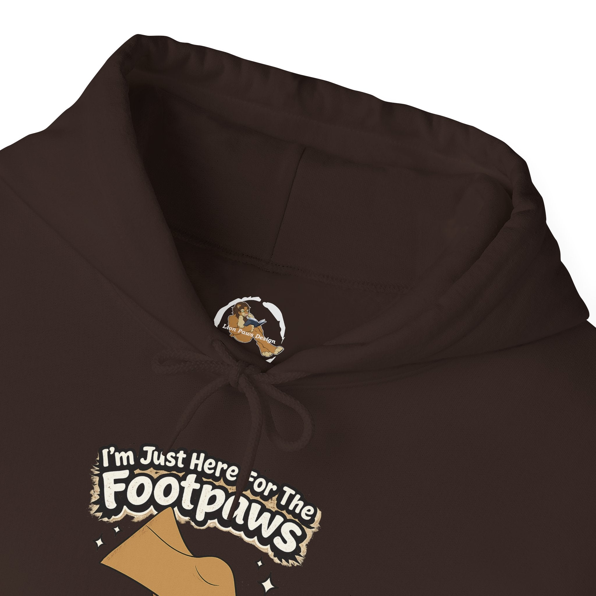 Footpaws Lion Paw Illustration Hoodie | Cute Feline Paws Graphic