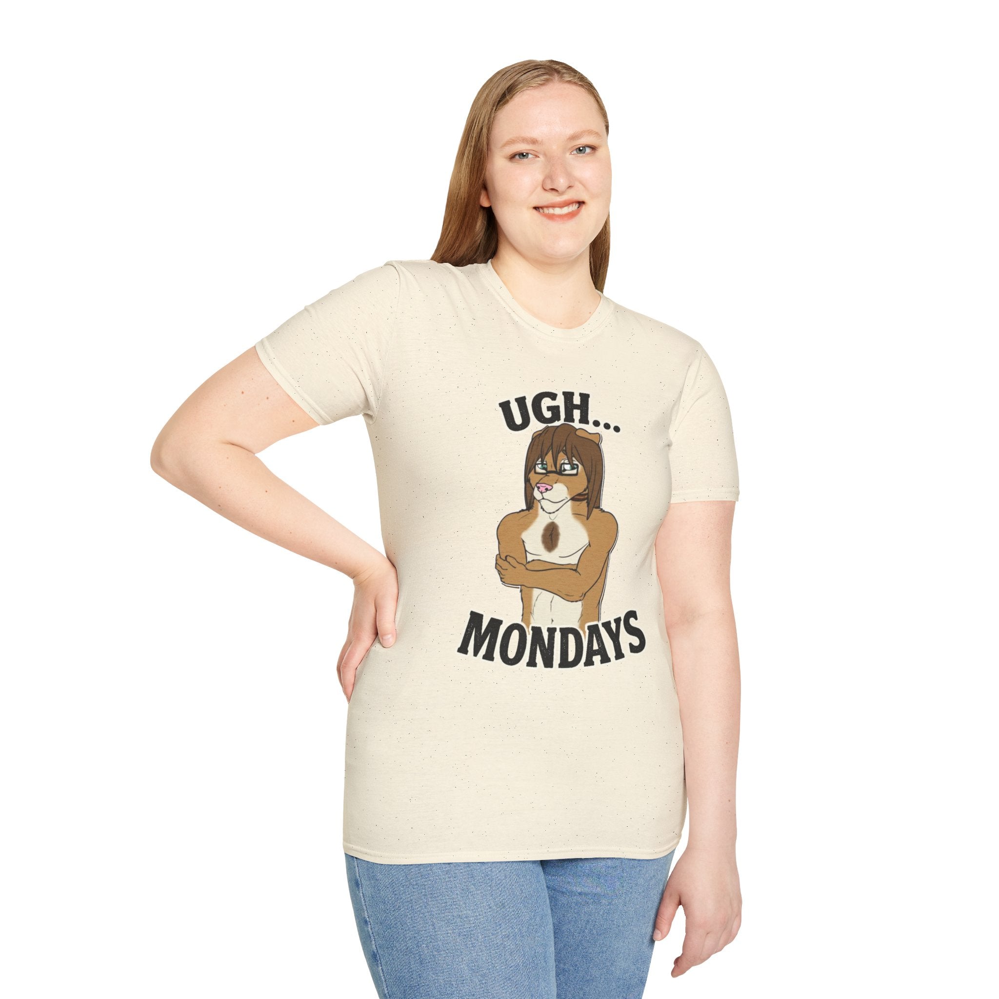 Ugh Mondays Grumpy Lion T-Shirt | Funny Work Casual Tee