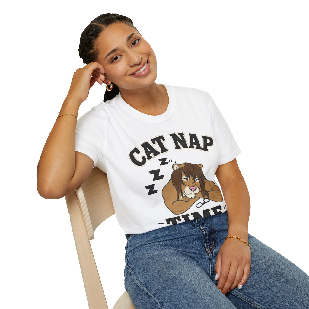 Sleeping Lion Cat Nap T-Shirt | Cute Furry Cat Graphic Tee