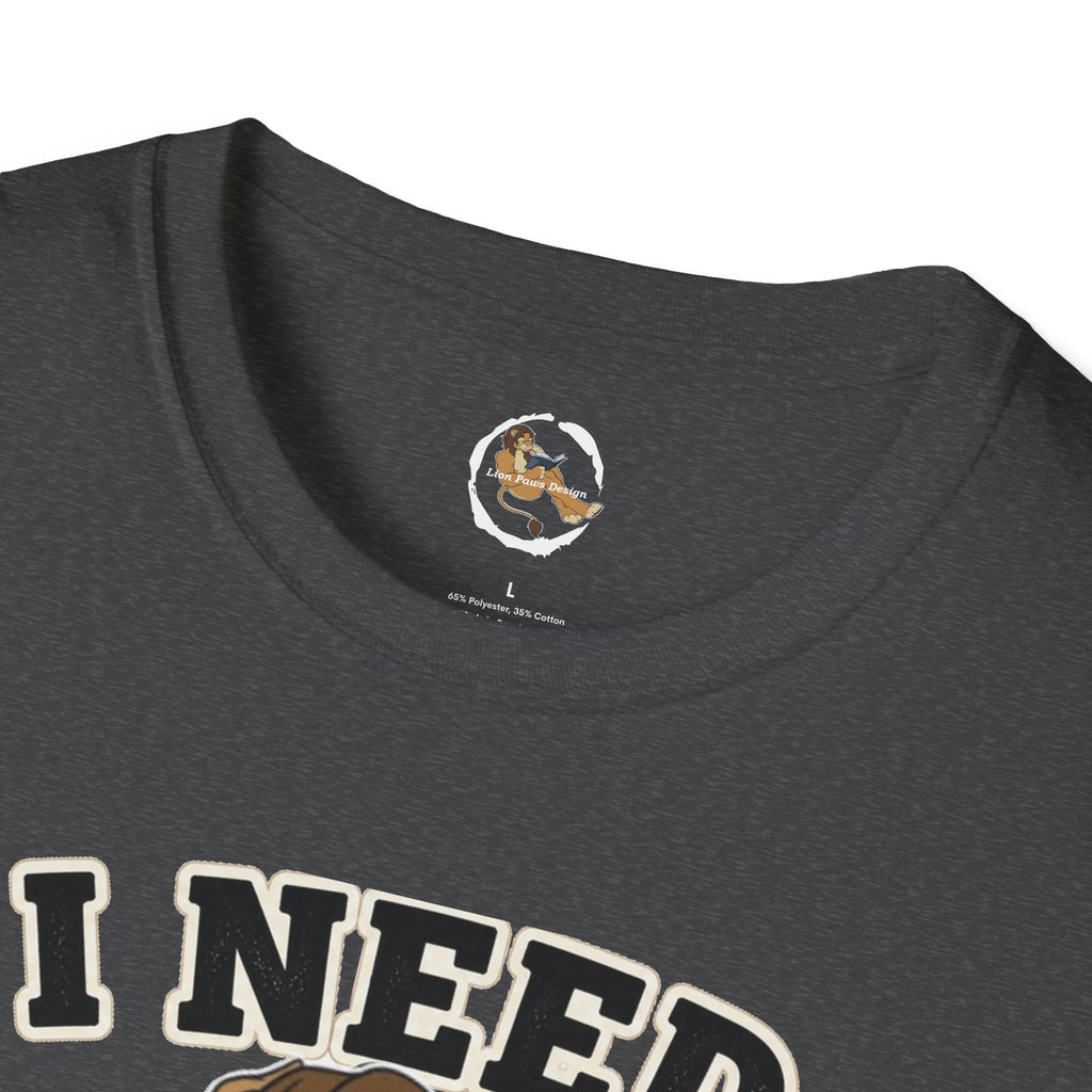 I Need Coffee First Lion Coffee Lover T-Shirt | Funny Furry Graphic