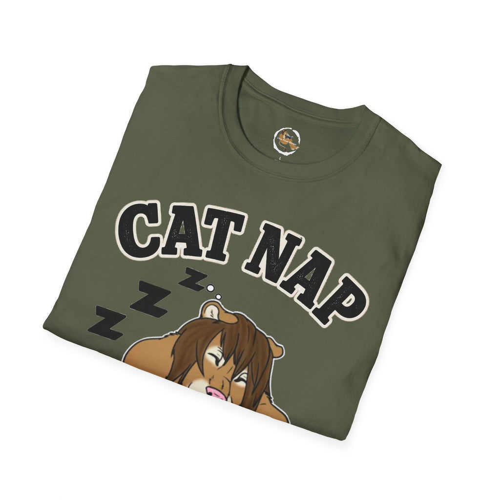 Sleeping Lion Cat Nap T-Shirt | Cute Furry Cat Graphic Tee