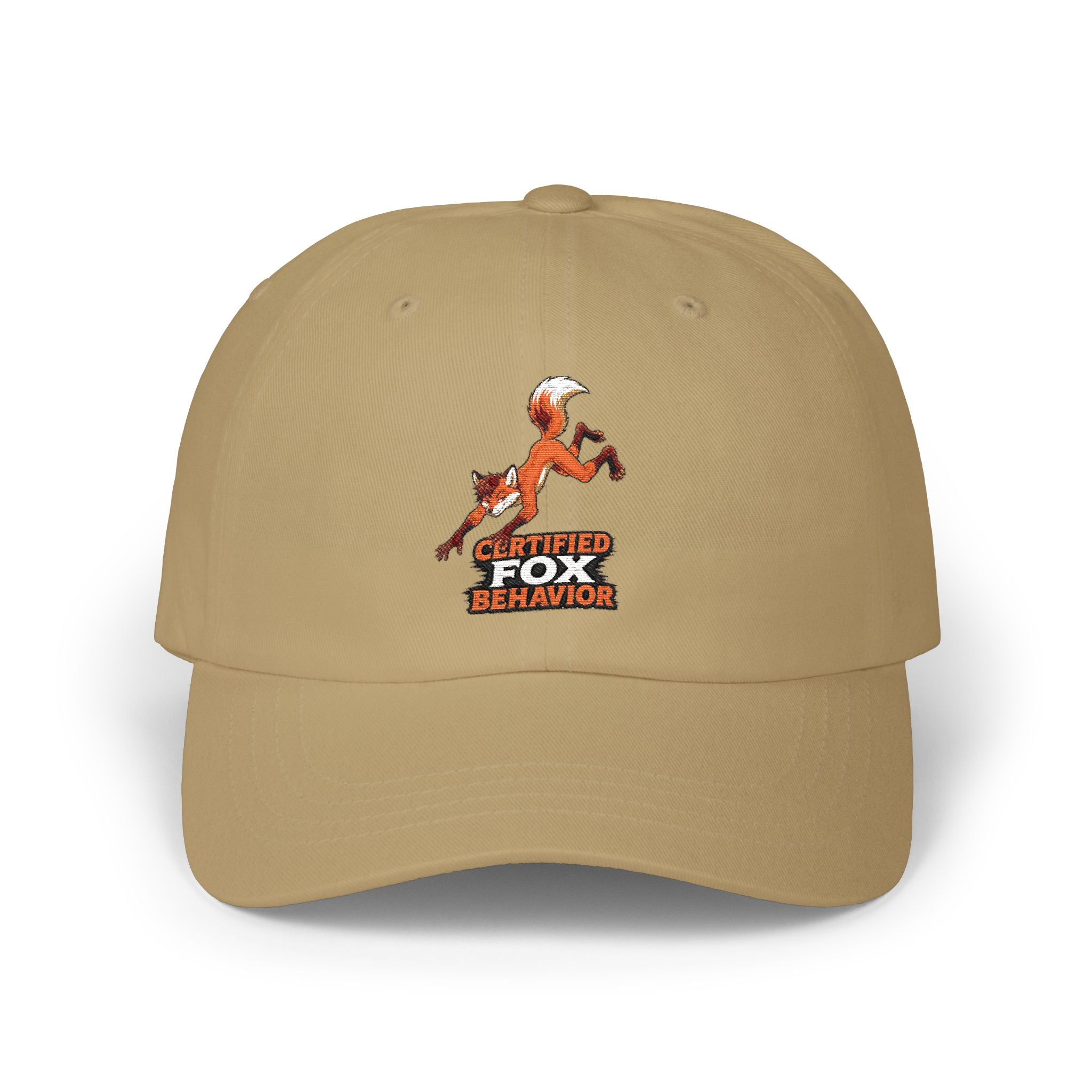 Crafted Fox Illustration Dad Cap | Retro Fox Behavior Logo