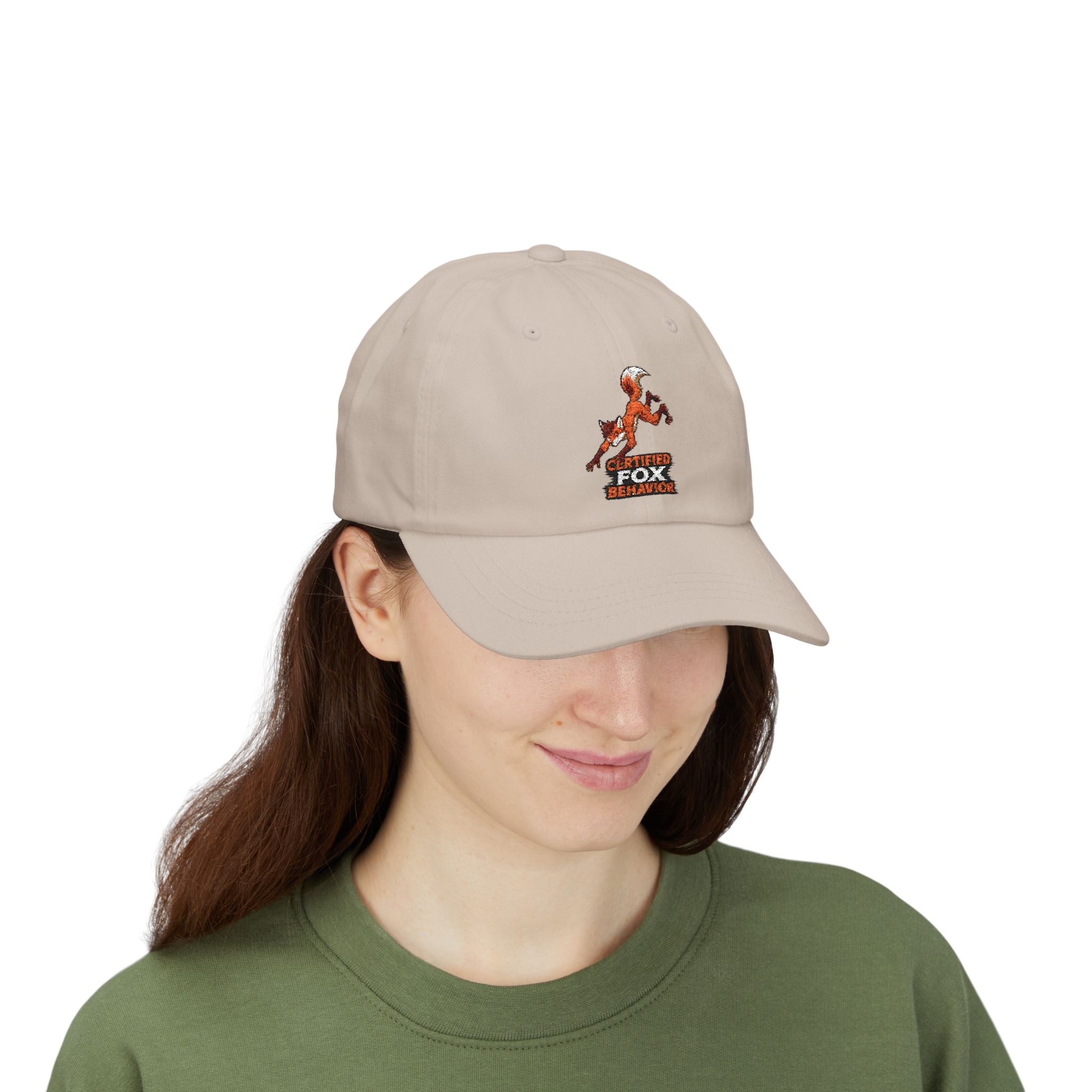 Crafted Fox Illustration Dad Cap | Retro Fox Behavior Logo