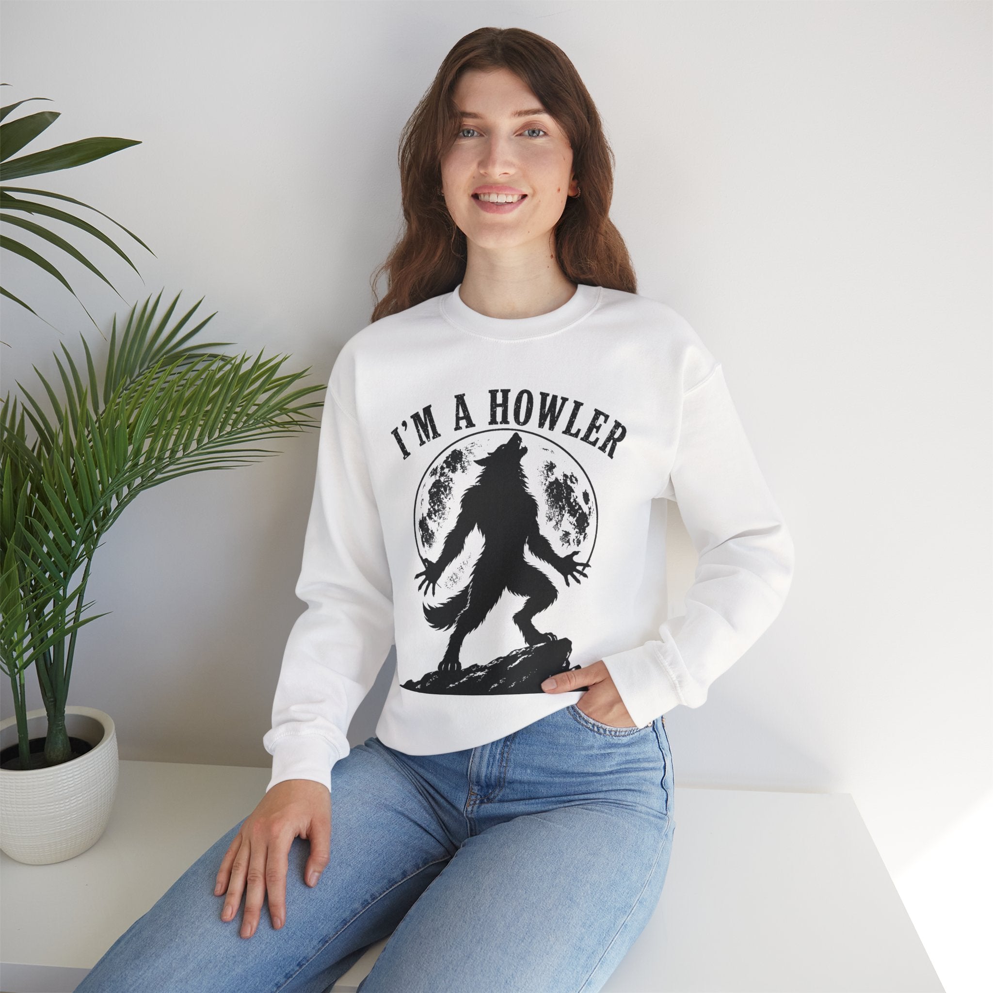 Werewolf Howler Sweeter Crewneck Sweatshirt | Furry Wolf Design