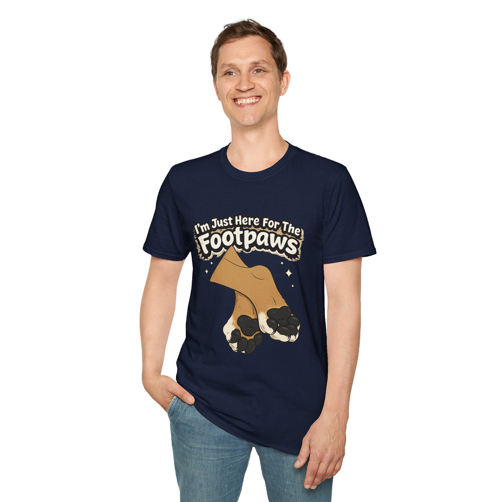 Im Just Here For The Footpaws T-Shirt | Lion Paw Illustration, Graphic Tee
