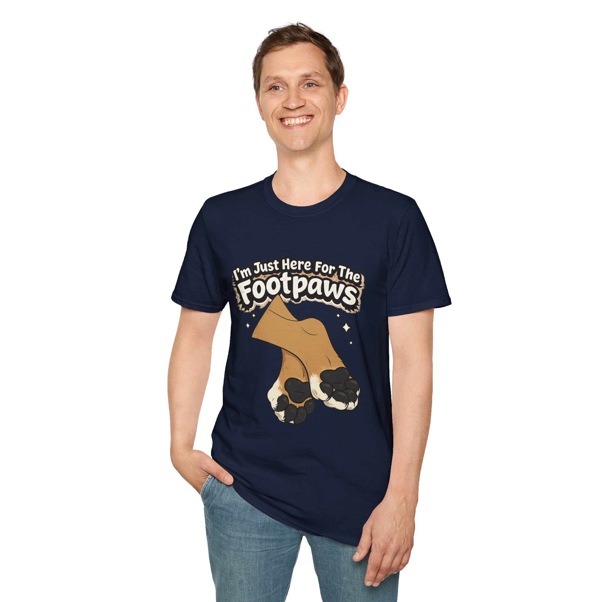 Im Just Here For The Footpaws T-Shirt | Lion Paw Illustration, Graphic Tee