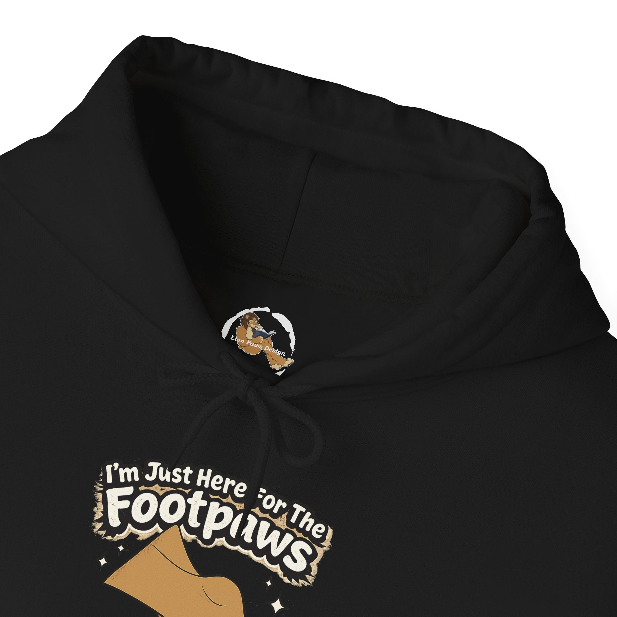 Footpaws Lion Paw Illustration Hoodie | Cute Feline Paws Graphic