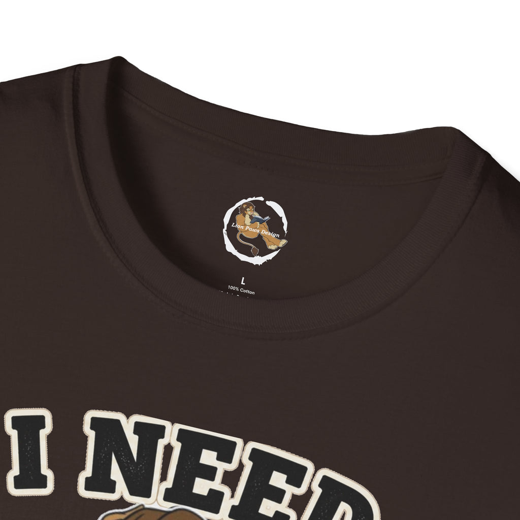 I Need Coffee First Lion Coffee Lover T-Shirt | Funny Furry Graphic