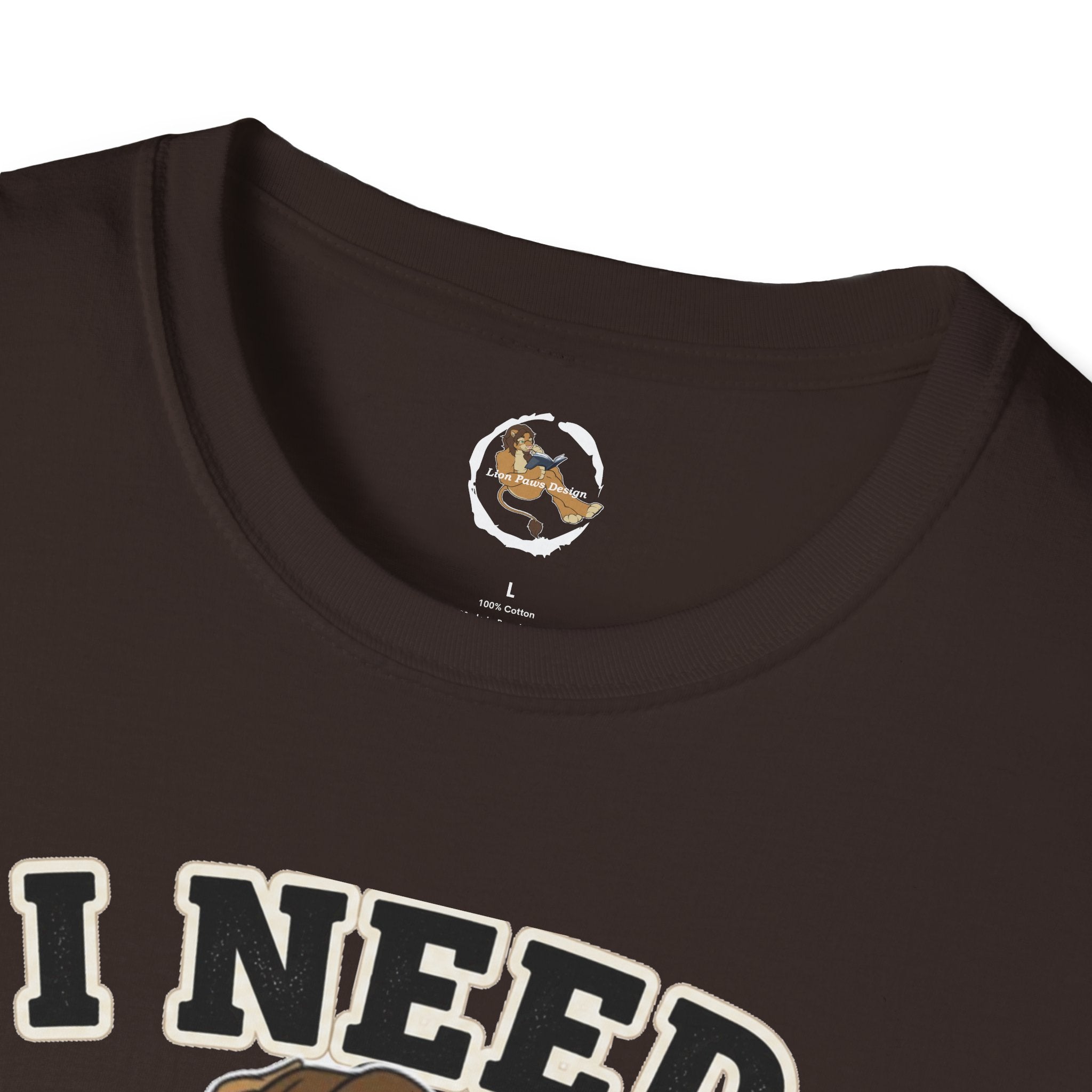 I Need Coffee First Lion Coffee Lover T-Shirt | Funny Furry Graphic