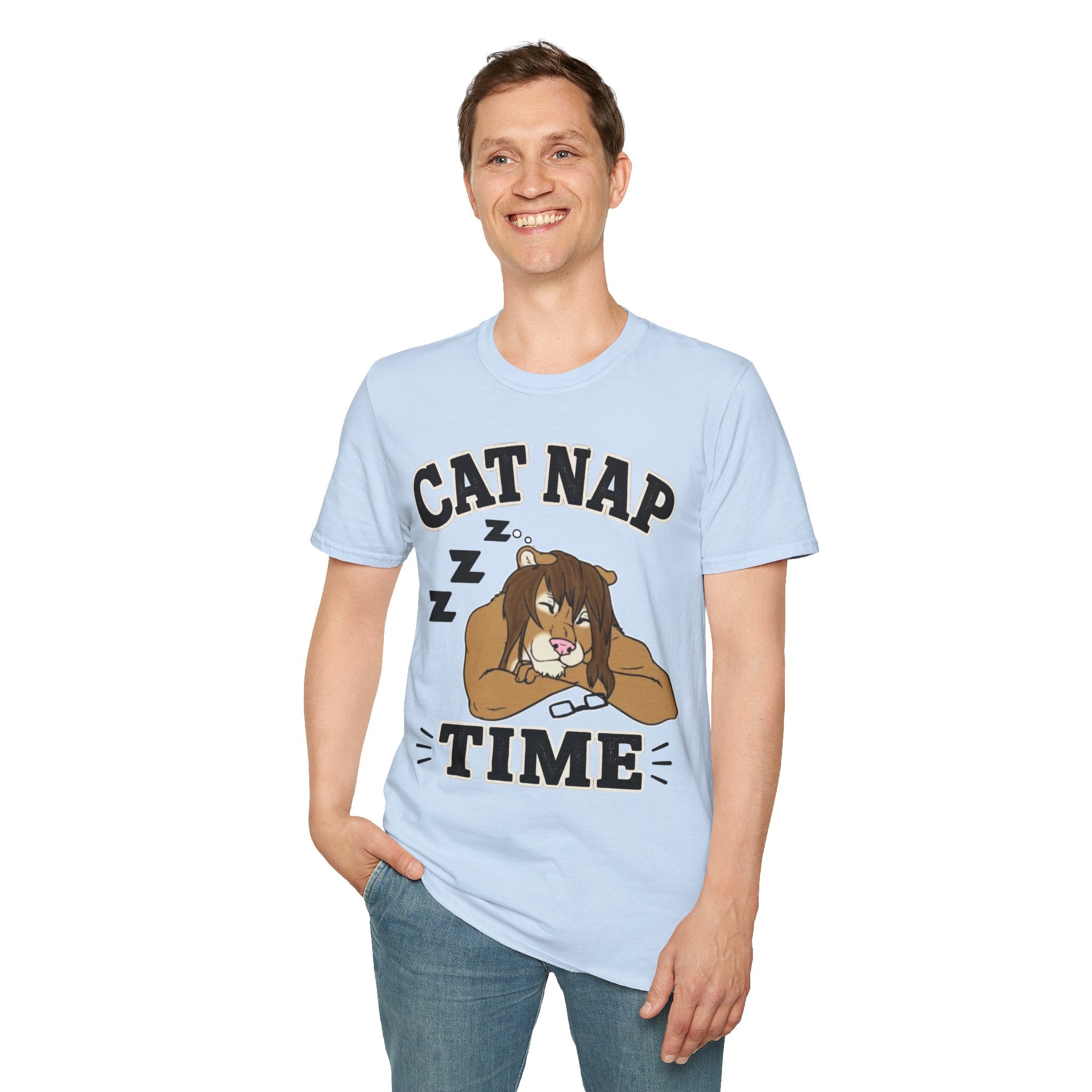 Sleeping Lion Cat Nap T-Shirt | Cute Furry Cat Graphic Tee