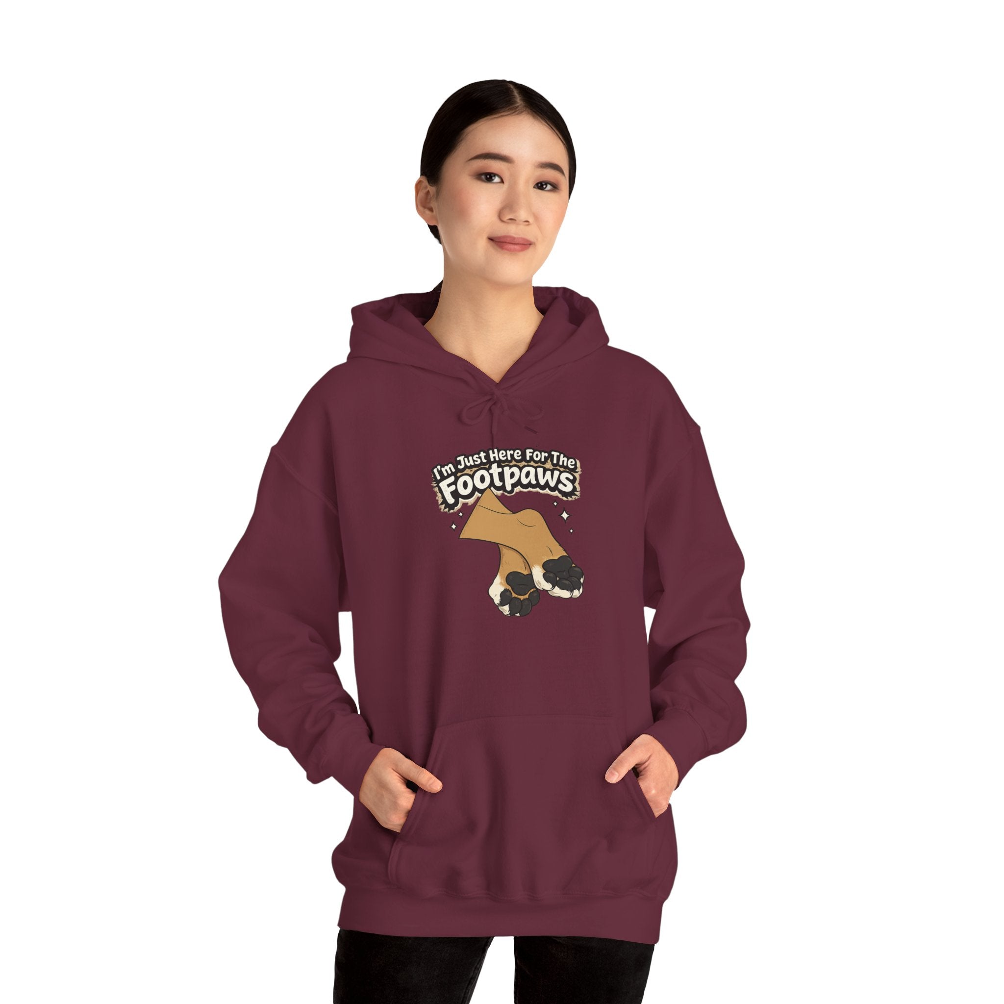Footpaws Lion Paw Illustration Hoodie | Cute Feline Paws Graphic