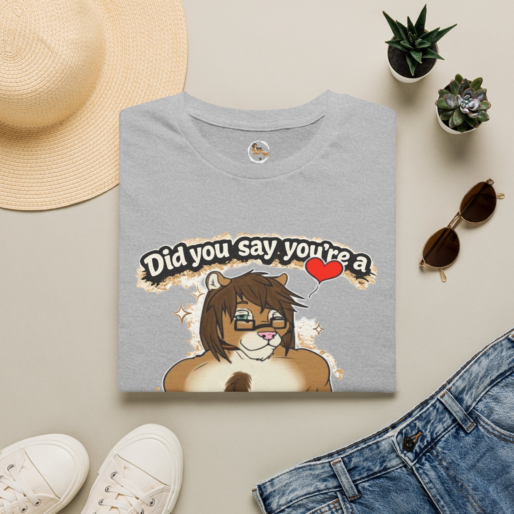 Did you say you're a Lion Tamer? T-Shirt | Furry Lion Character Tee