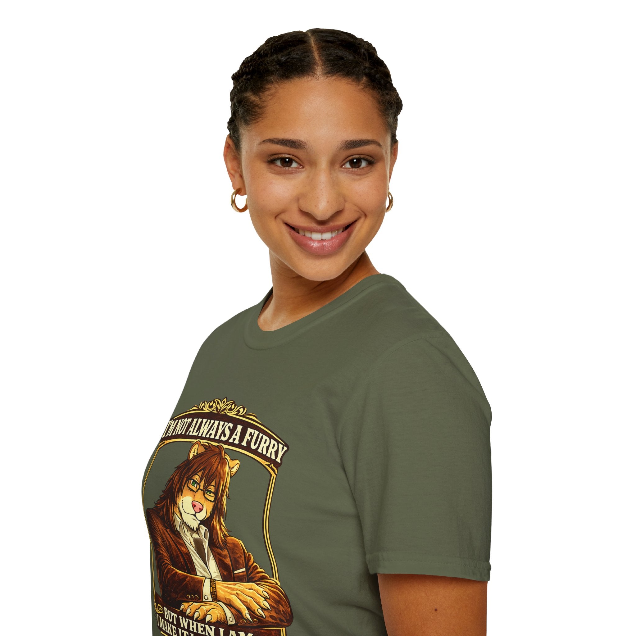 Furry Graphic T-Shirt — “I’m Not Always a Furry But When I Am I Make It Look Good”
