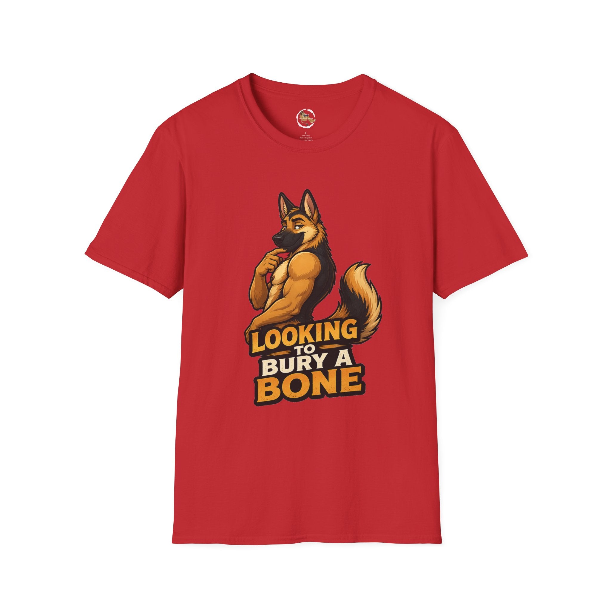 Strong German Shepherd Furry looking to bury a bone T-Shirt | Dog humor
