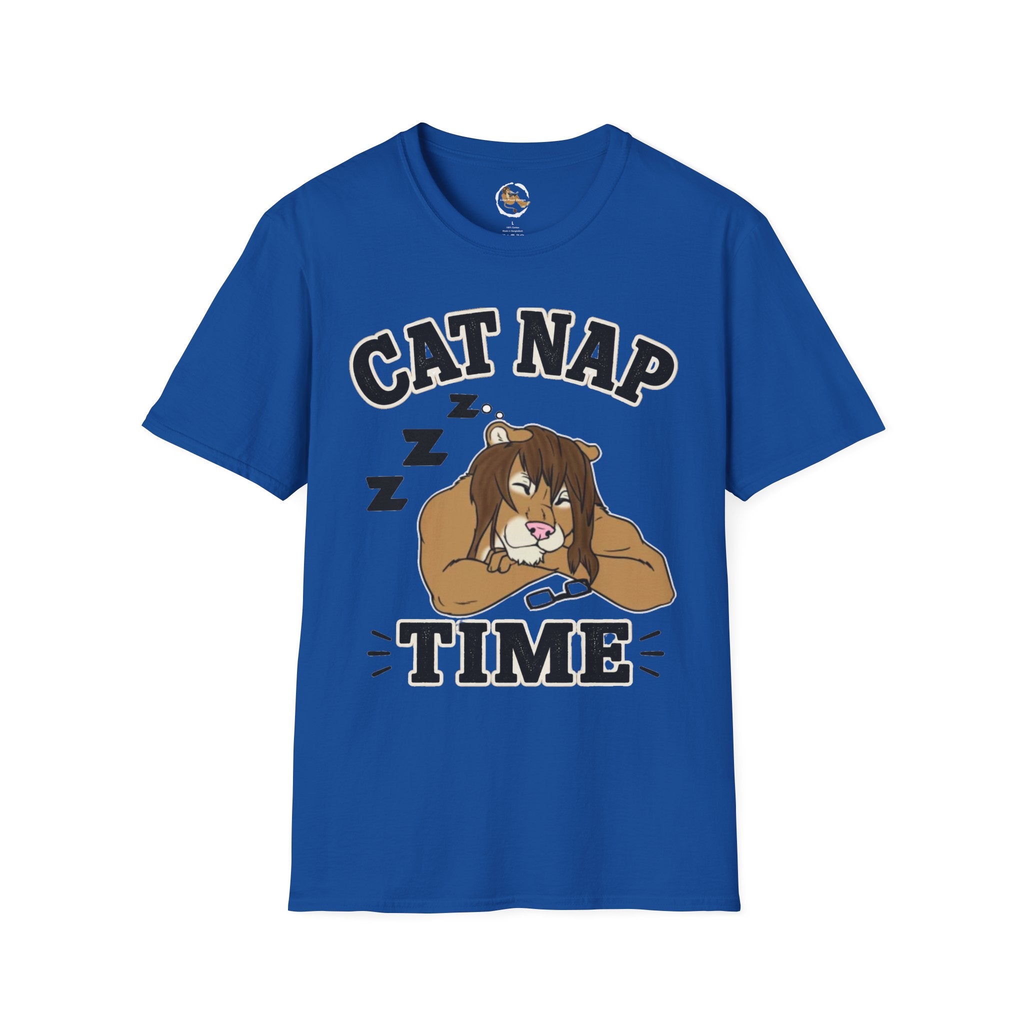 Sleeping Lion Cat Nap T-Shirt | Cute Furry Cat Graphic Tee