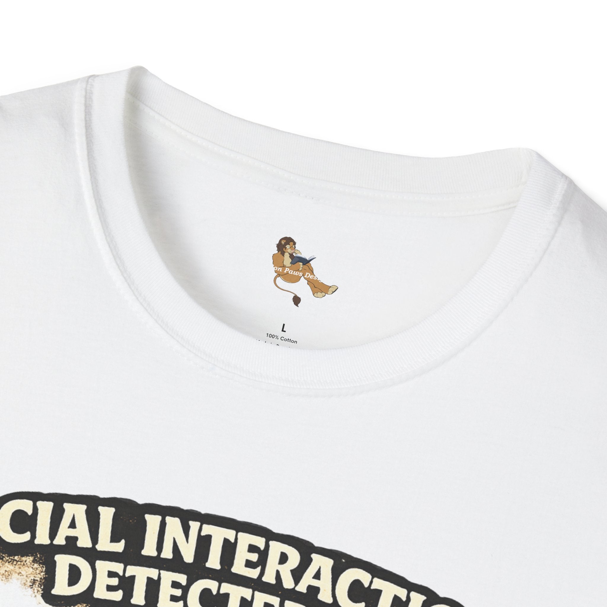 Panic Mode Activated T‑Shirt — "Social Interaction Detected" Funny Furry Graphic Tee