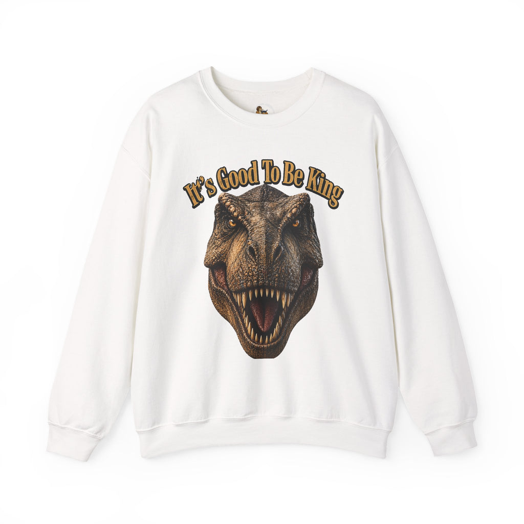 T-Rex It's Good to Be King Sweatshirt | Dinosaur Graphic Crewneck