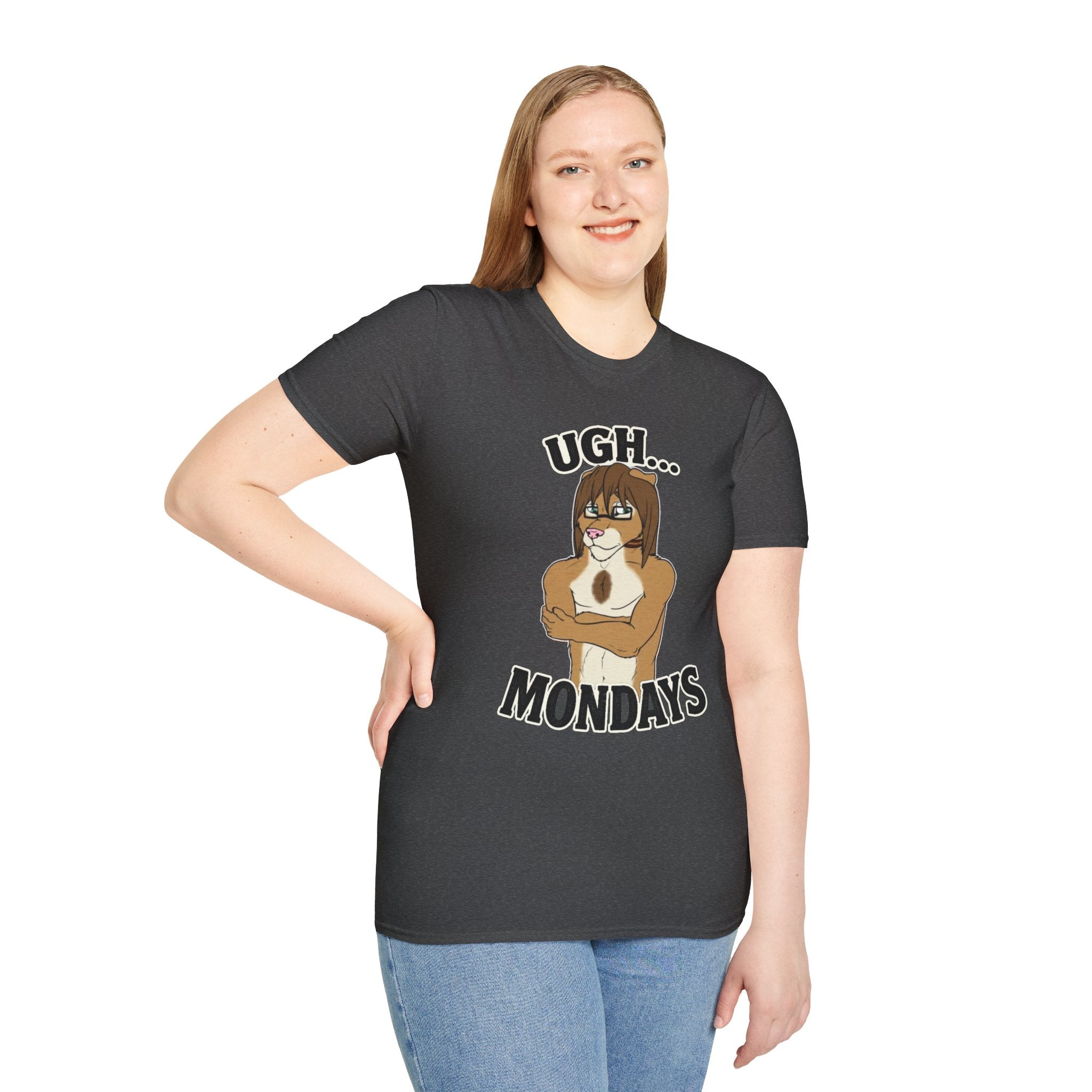 Ugh Mondays Grumpy Lion T-Shirt | Funny Work Casual Tee