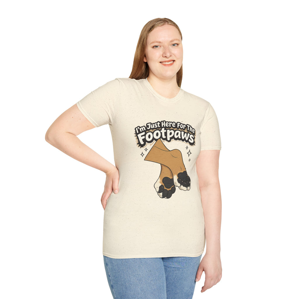 Im Just Here For The Footpaws T-Shirt | Lion Paw Illustration, Graphic Tee