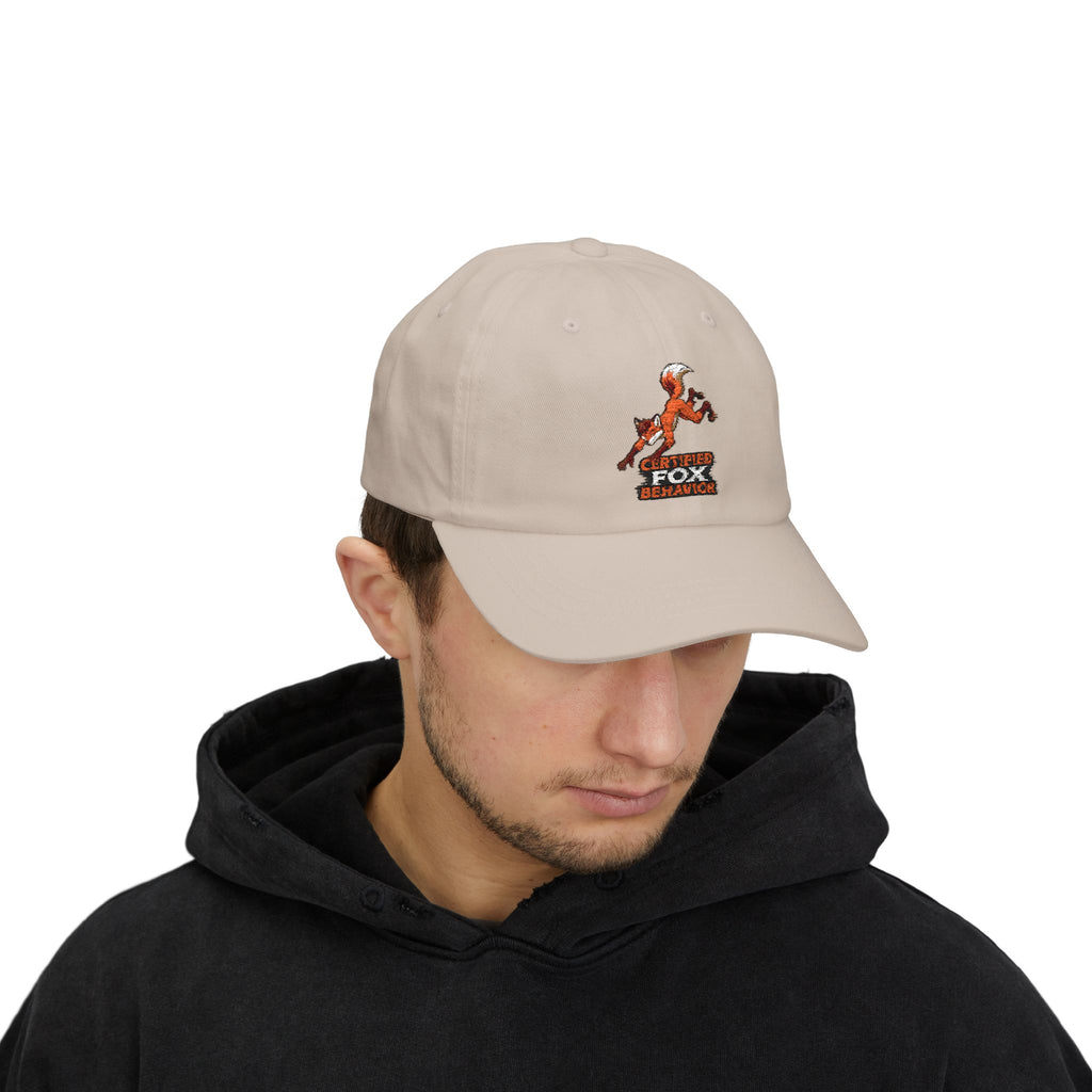 Crafted Fox Illustration Dad Cap | Retro Fox Behavior Logo